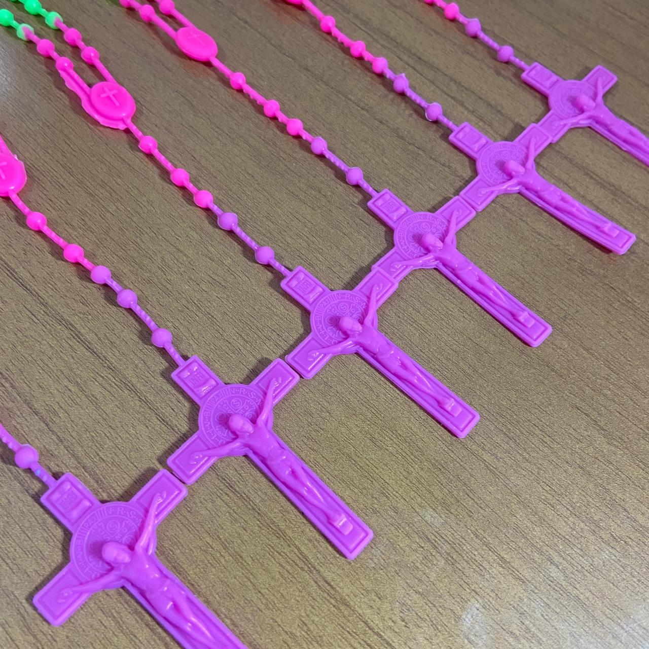TERÇO SILICONE MESCLADO CORES SORTIDAS (12 UNIDADES)