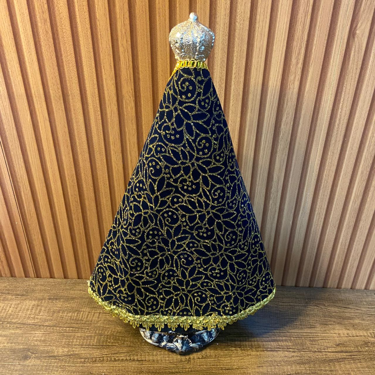 IMAGEM DE GESSO NOSSA SENHORA APARECIDA COM MANTO MOD3 45CM (1 UNIDADE)