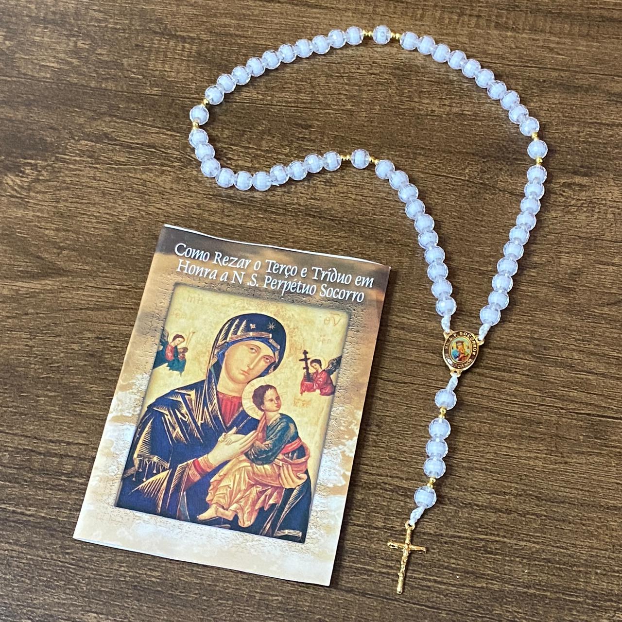 TERÇO ACRÍLICO NOSSA SENHORA DO PERPÉTUO SOCORRO 8MM (1 UNIDADES)