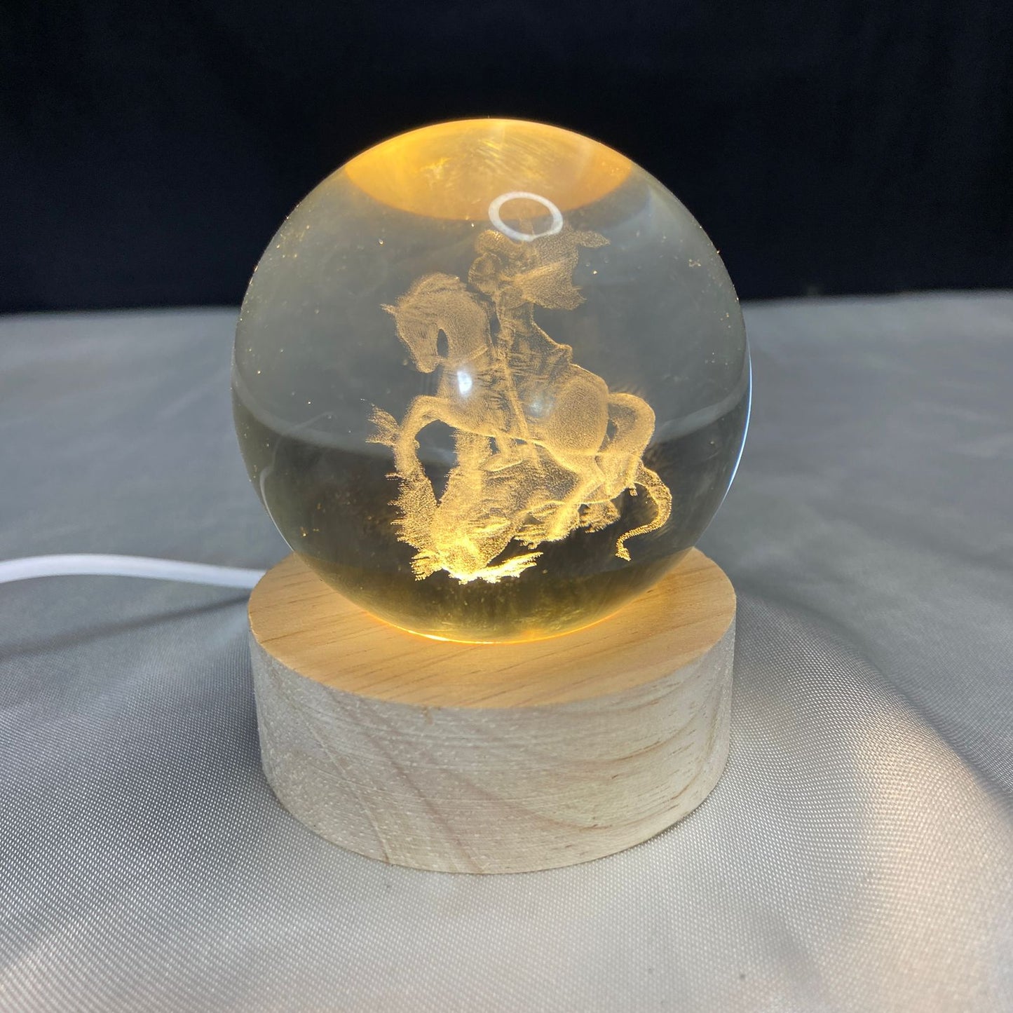 LUMINÁRIA LED BOLA DE VIDRO SÃO JORGE (1 UNIDADE)