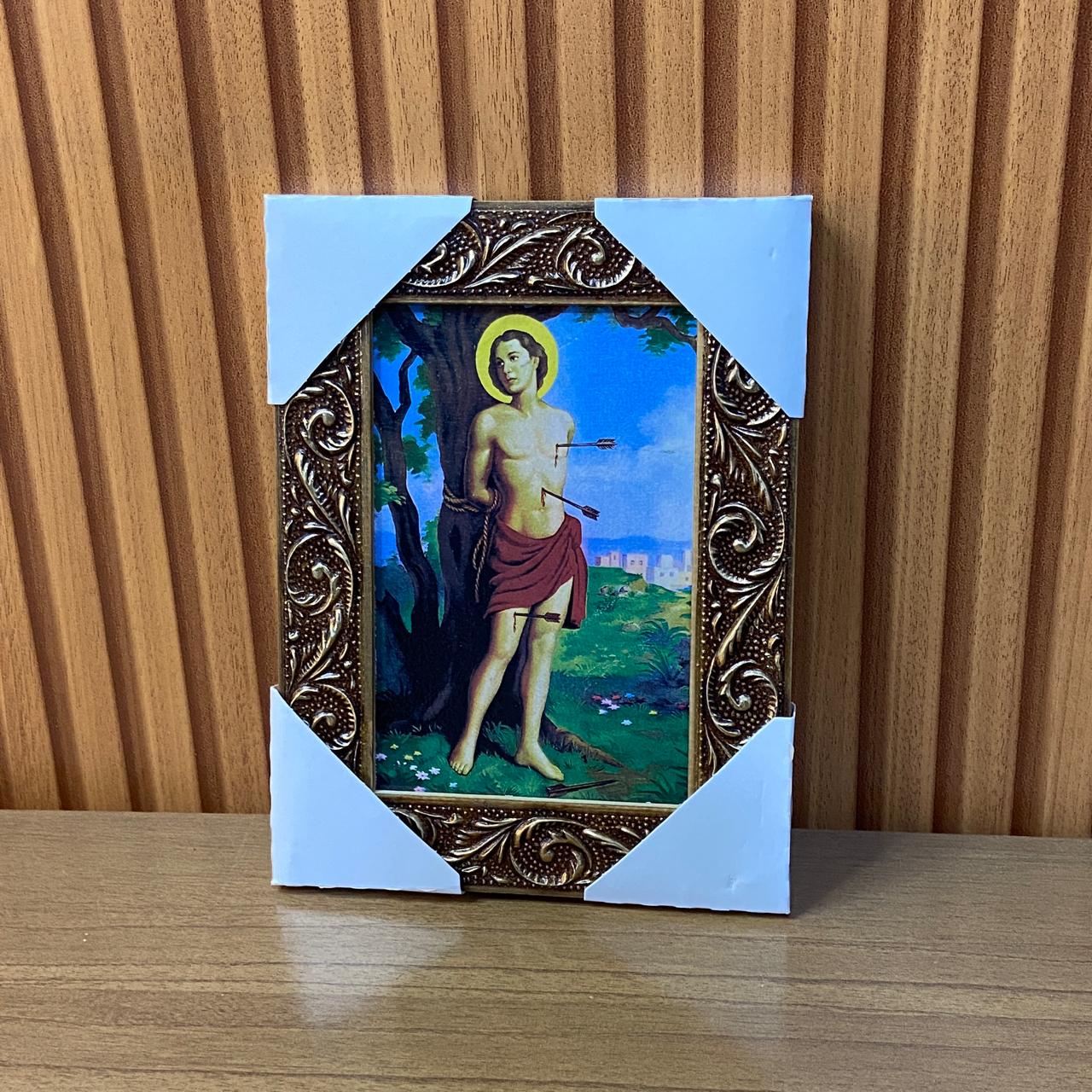 QUADRO COM MOLDURA RESINADO SÃO SEBASTIÃO 20,5X15,5 (1 UNIDADE)