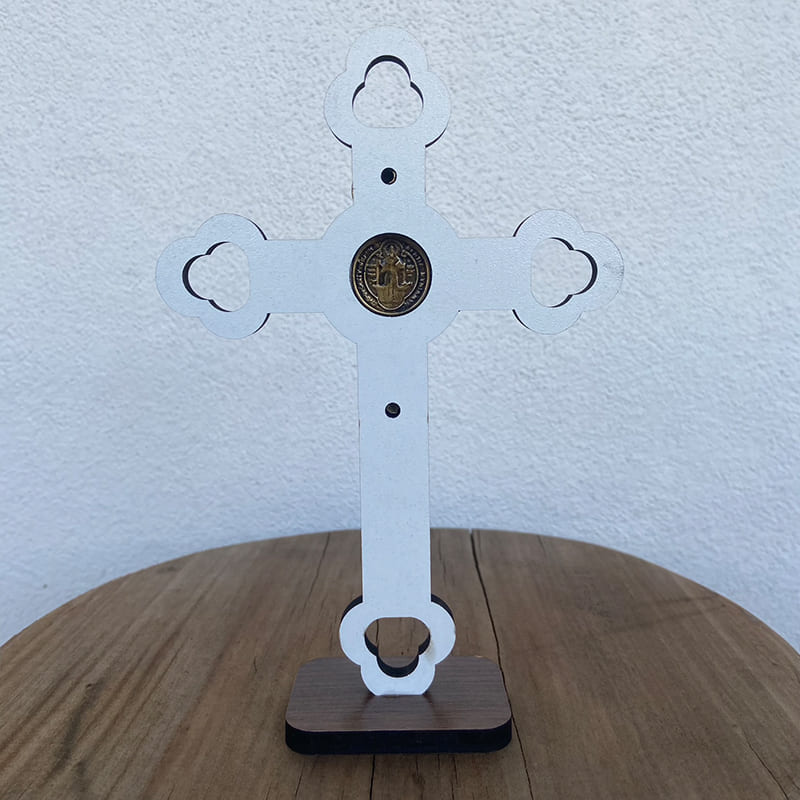 CRUCIFIXO MDF DE MESA 18CM (1 UNIDADE)