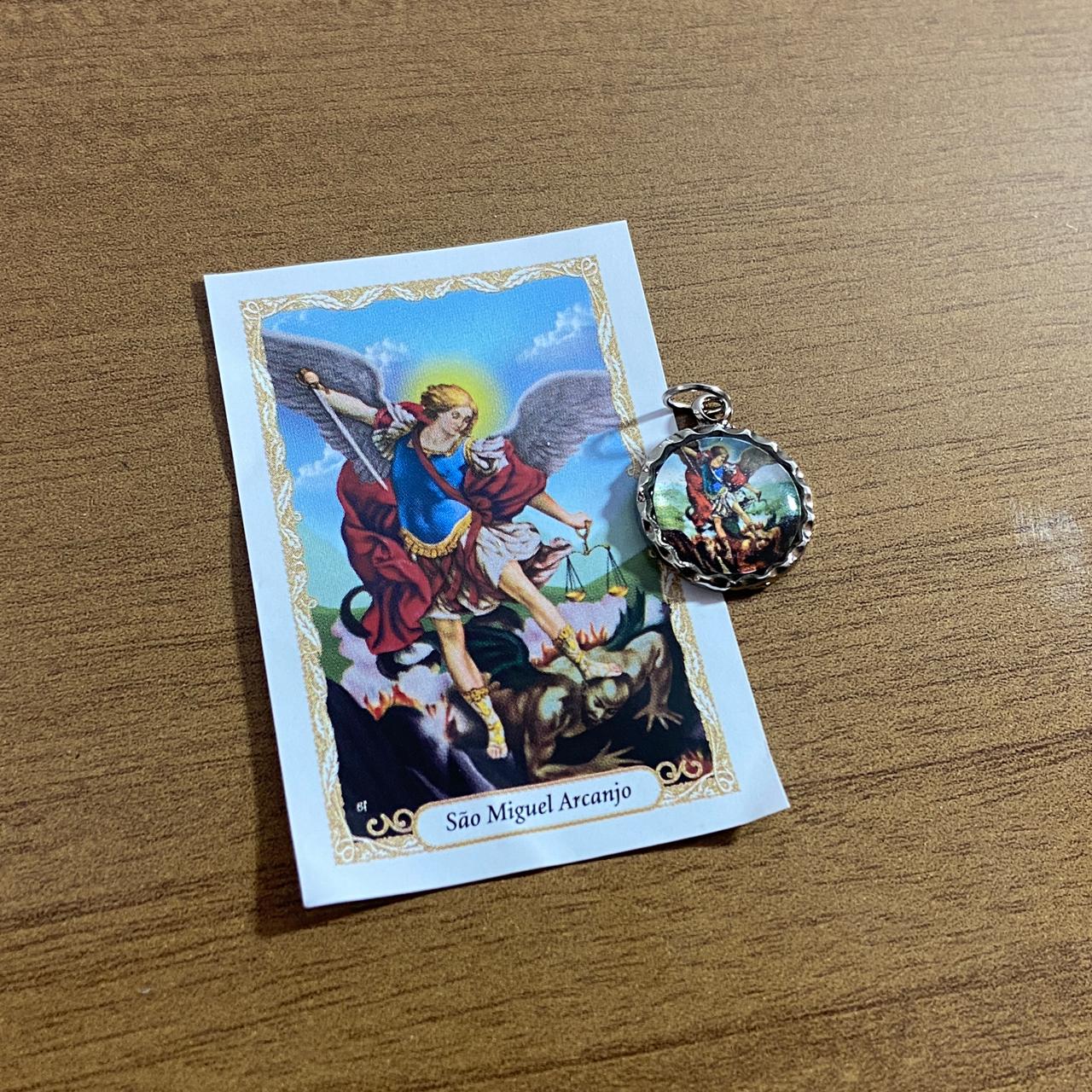 MEDALHA NÍQUEL RESINADA SÃO MIGUEL ARCANJO (6 UNIDADE)