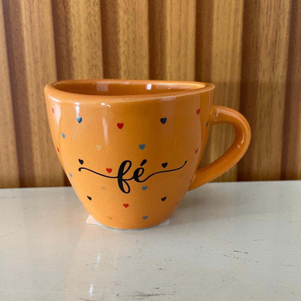 XÍCARA COQUINHO LARANJA FÉ (1 UNIDADE)