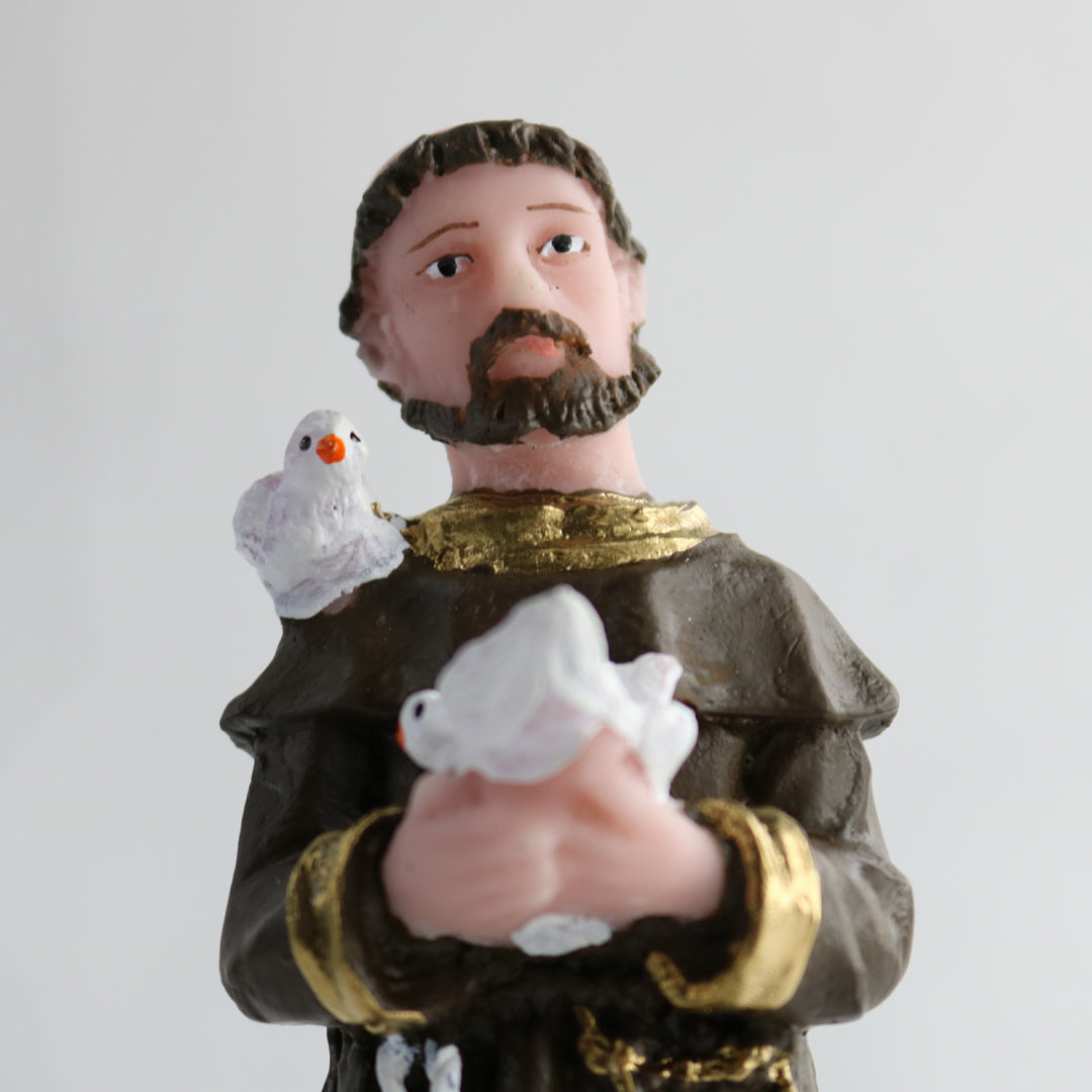 IMAGEM DE RESINA NACIONAL SÃO FRANCISCO DE ASSIS 14CM (1 UNIDADE)