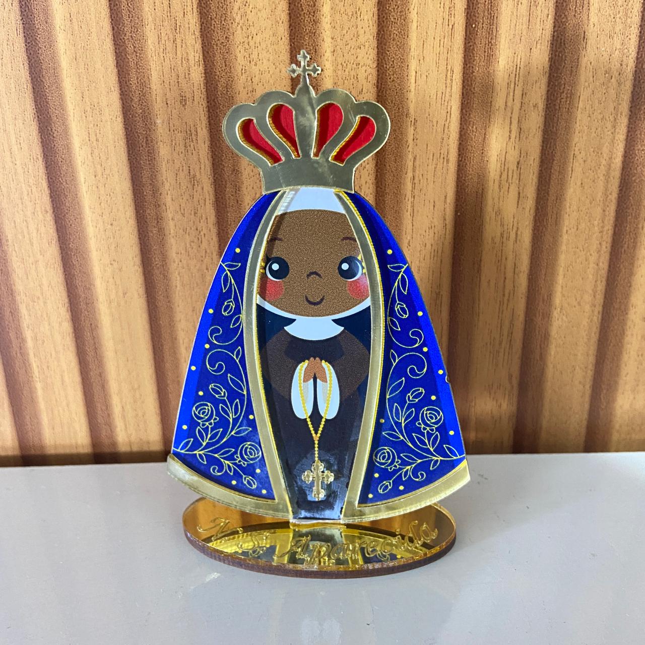 IMAGEM DE MDF INFANTIL COM ACRÍLICO NOSSA SENHORA APARECIDA (1 UNIDADE)