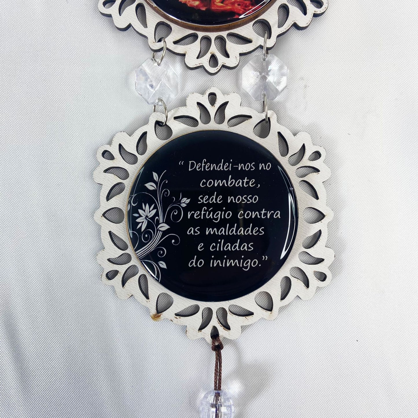 ADORNO TRIPLO REDONDO BRANCO SÃO MIGUEL (1 UNIDADE)