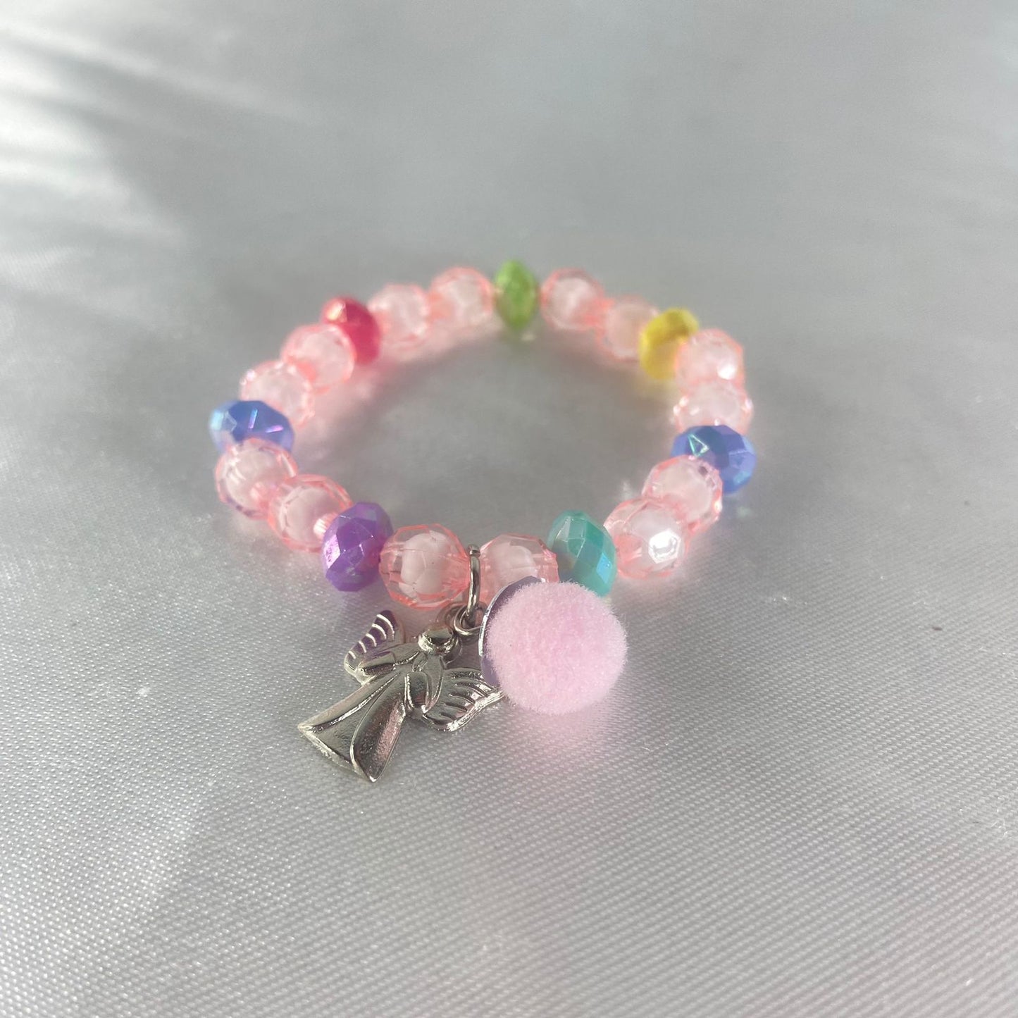 PULSEIRA INFANTIL SEMICRISTAL ANJINHO COLORIDO (6 UNIDADES)