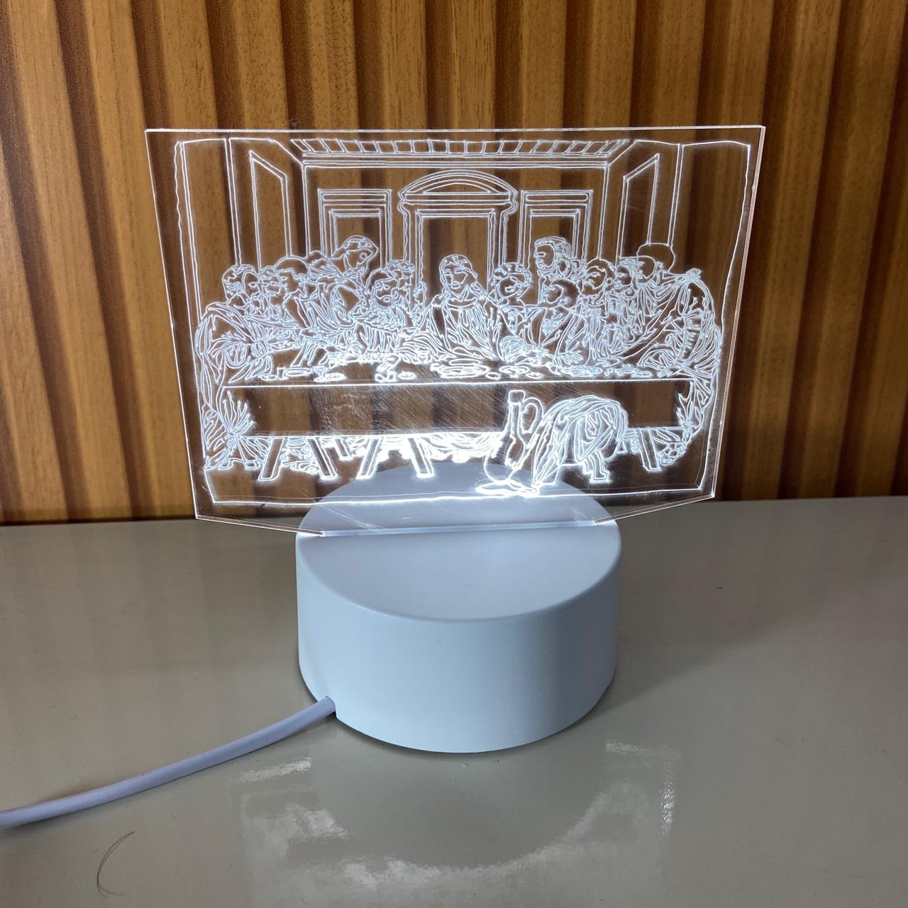 ABAJUR COM LED SANTA CEIA 16CM (1 UNIDADE)