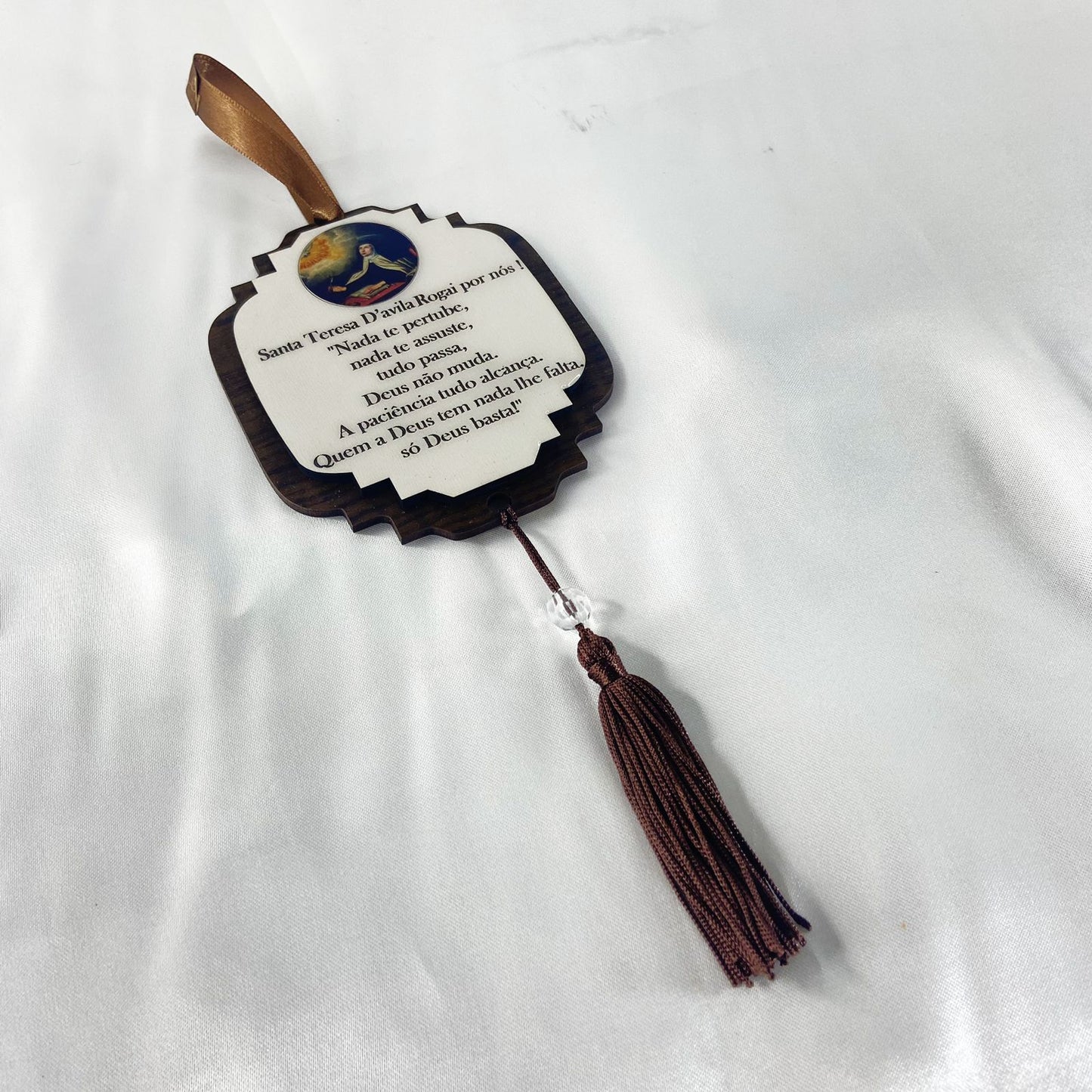 PÊNDULO MDF RESINADO SANTA TERESA D'AVILA (1 UNIDADE)