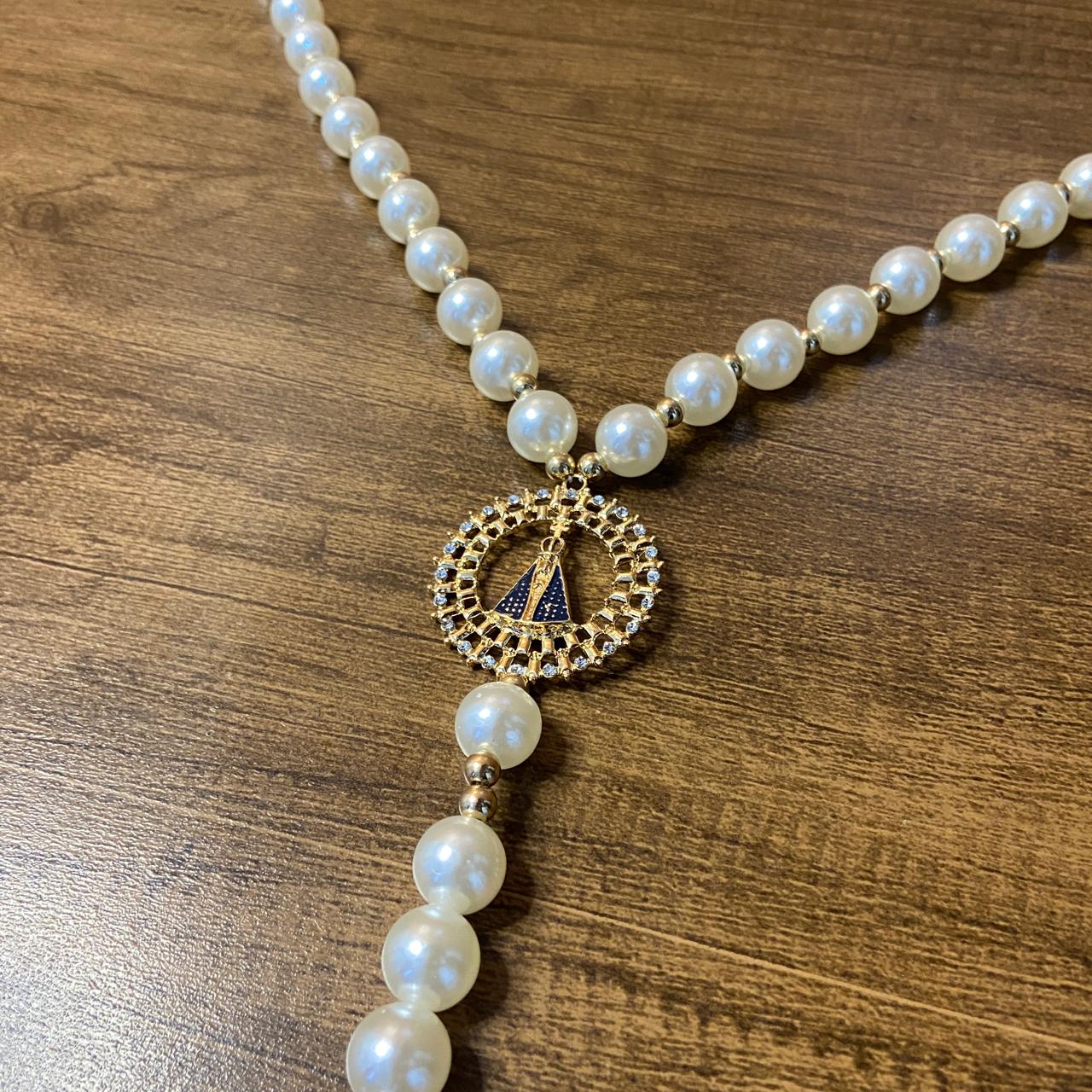 TERÇO DE NOIVA PÉROLA NOSSA SENHORA APARECIDA 14MM (1 UNIDADE)