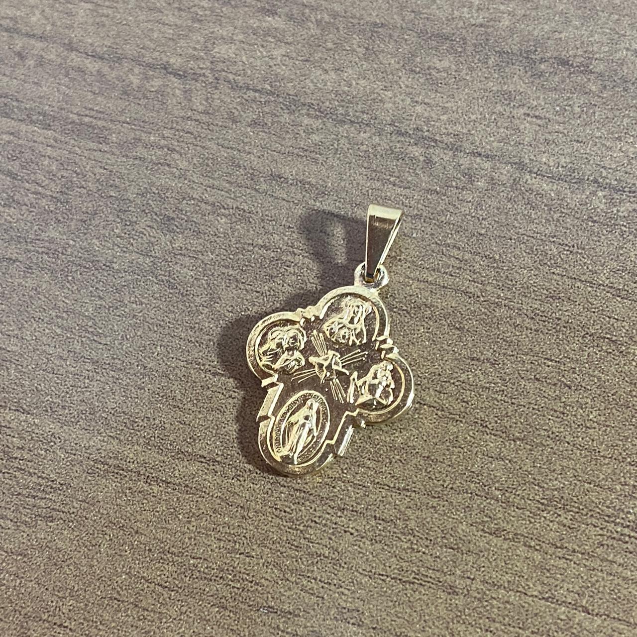 MEDALHA ITALIANA DOURADA QUATRO VIAS (6 UNIDADES)