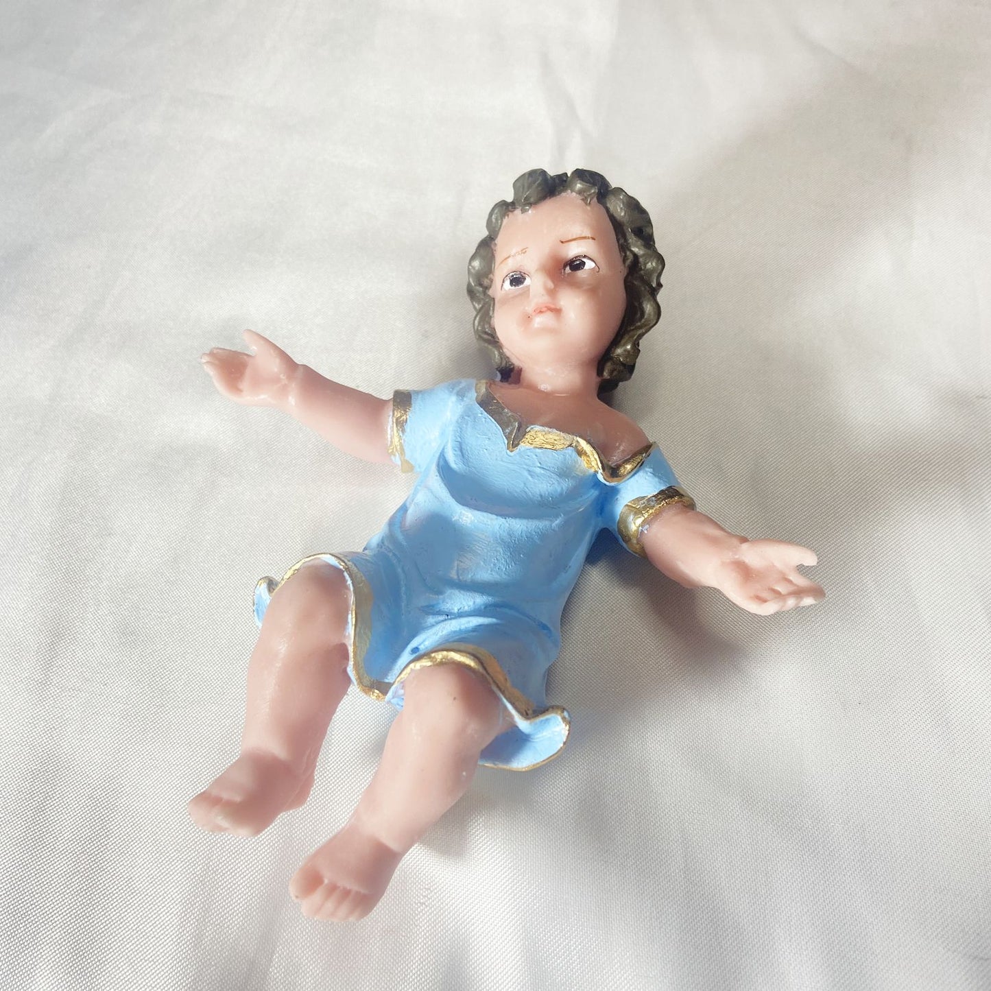 IMAGEM DE RESINA NACIONAL MENINO JESUS AZUL 15M (1 UNIDADE)