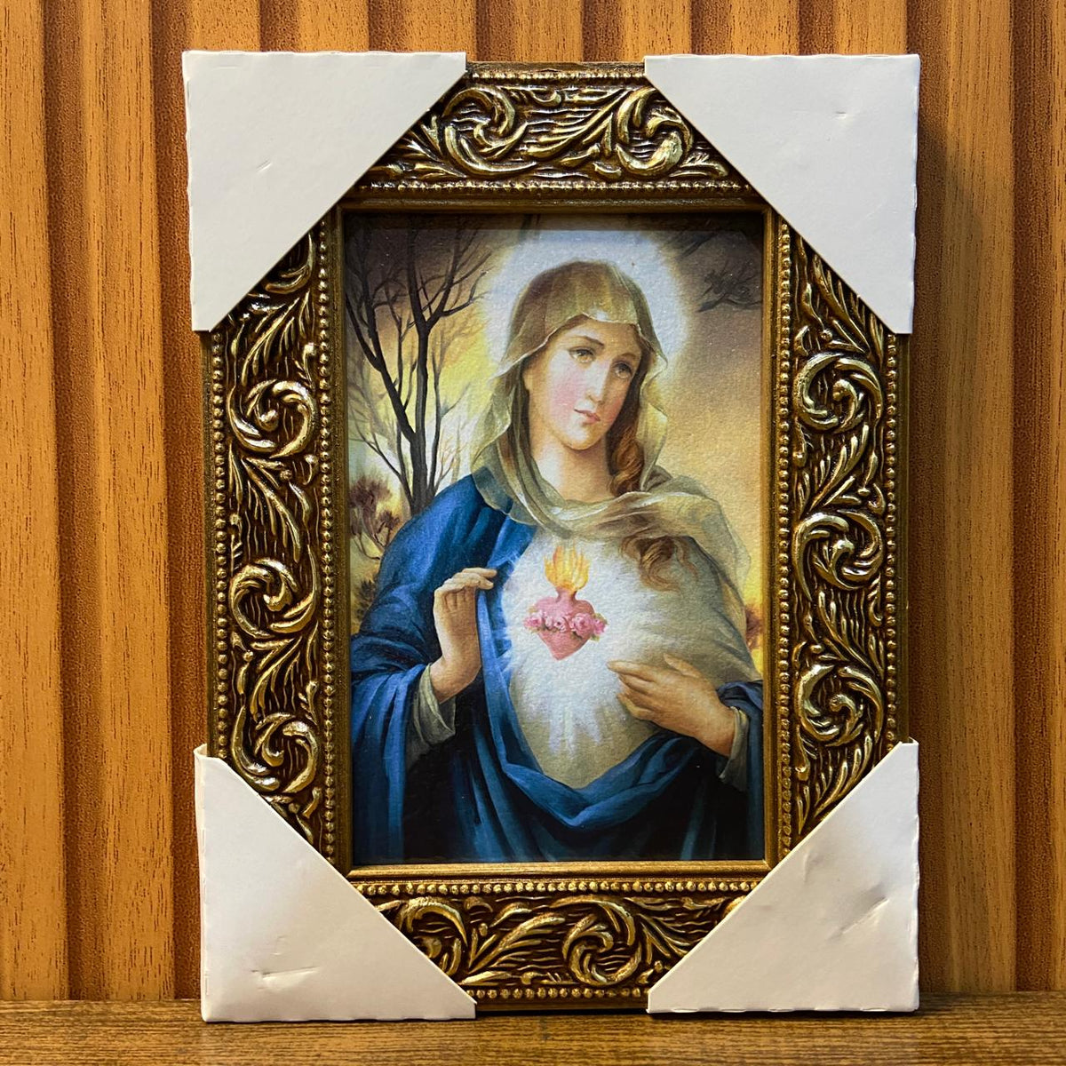 QUADRO COM MOLDURA RESINADO IMACULADO CORAÇÃO DE MARIA 20,5X15,5 (1 UNIDADE)