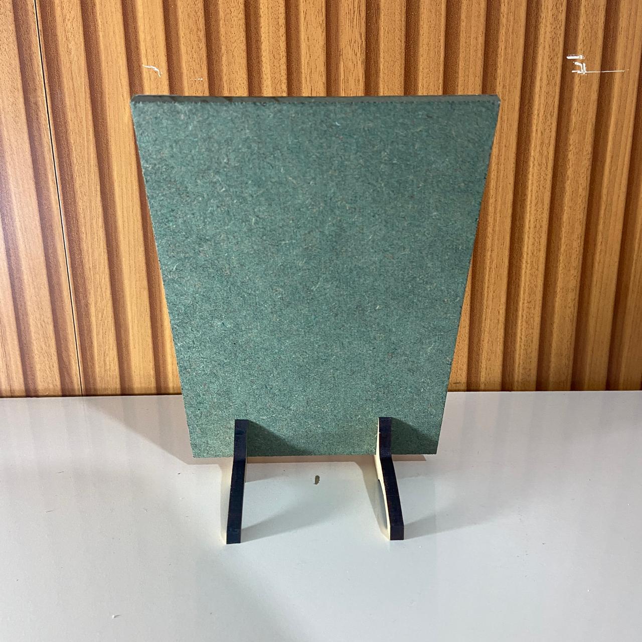 PLAQUINHA DE MESA MDF RESINADO SÃO MIGUEL ARCANJO 19CM x 13CM (1 UNIDADE)