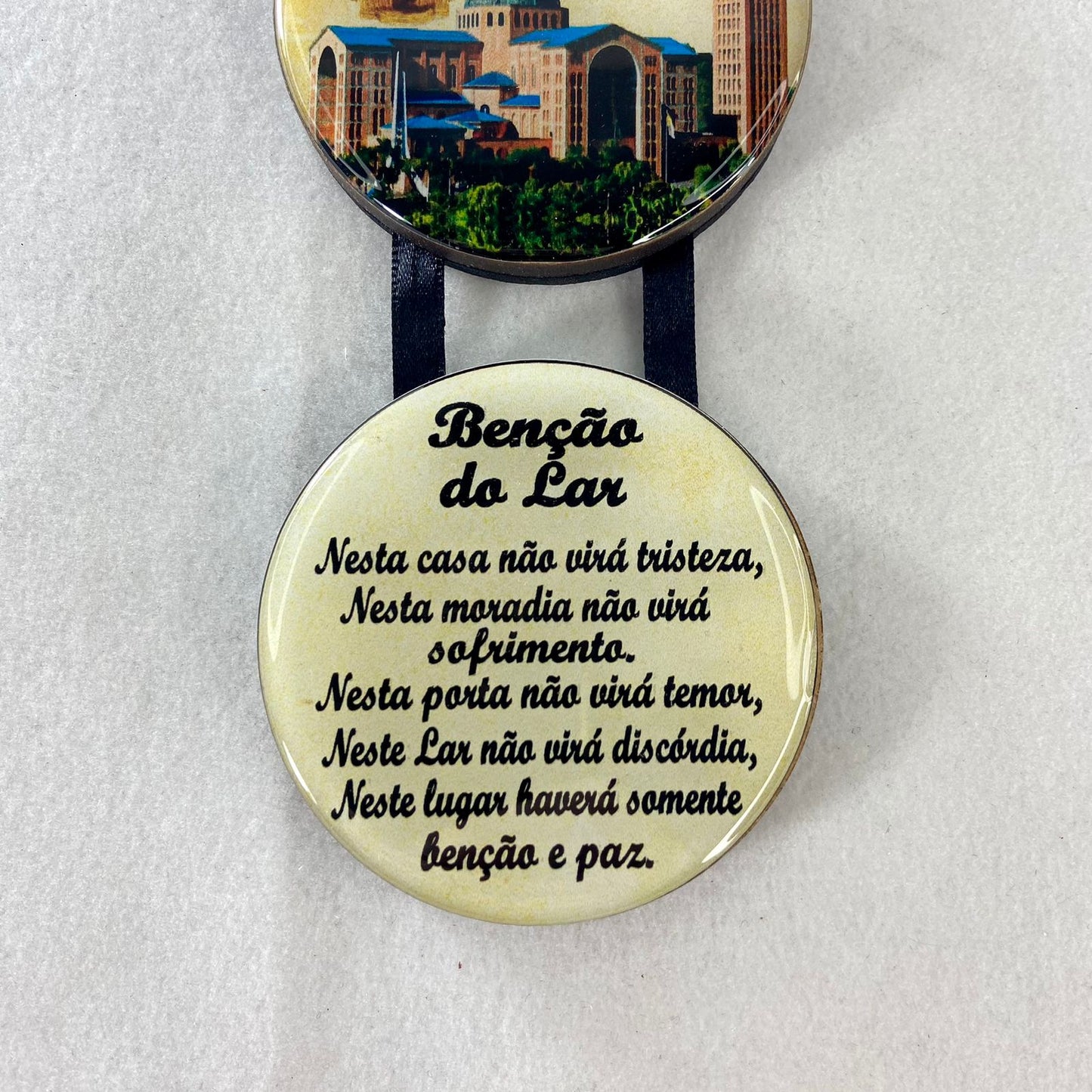 ADORNO TRIPLO REDONDO FITA NOSSA SENHORA APARECIDA (1 UNIDADE)