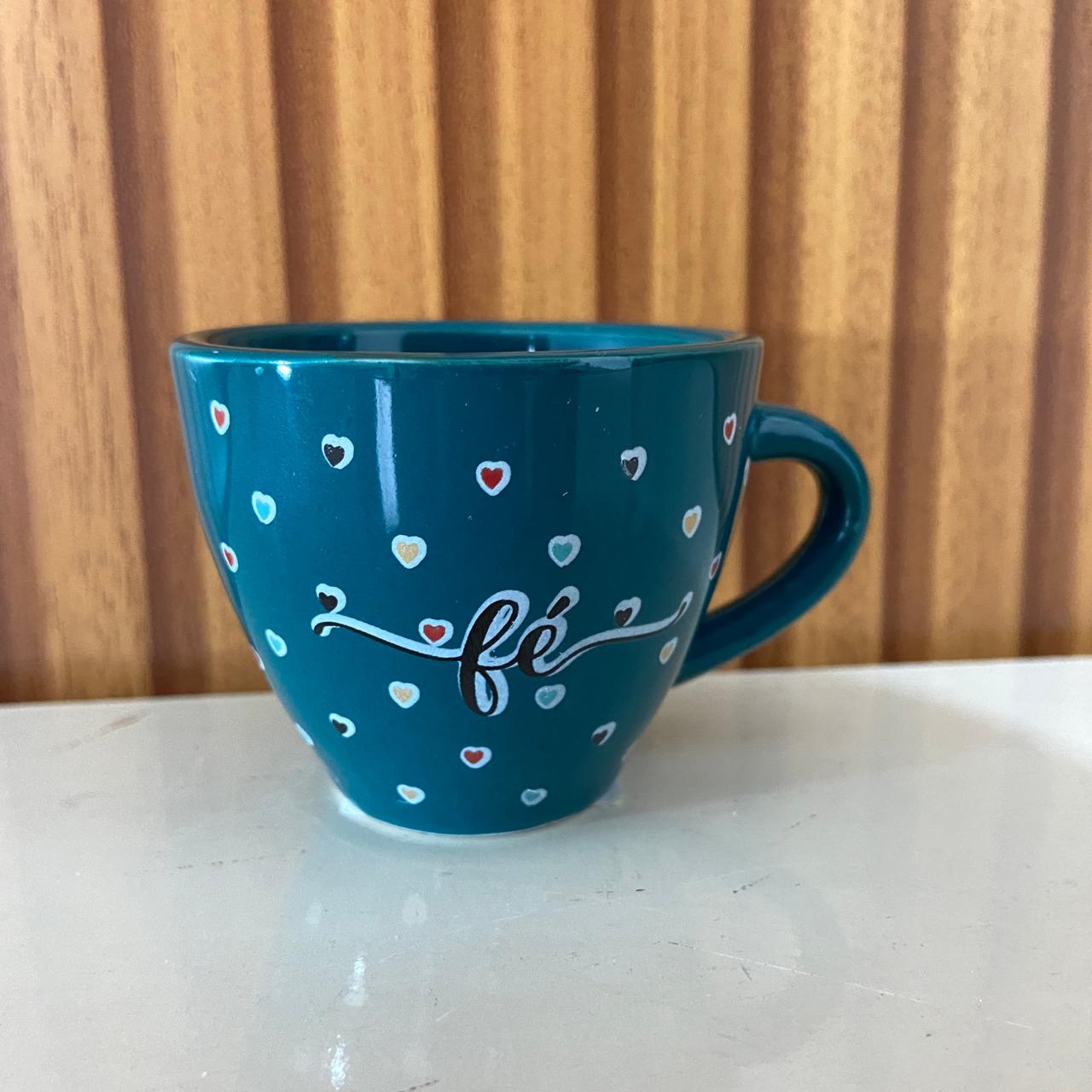 XÍCARA COQUINHO VERDE MOD2 FÉ (1 UNIDADE)