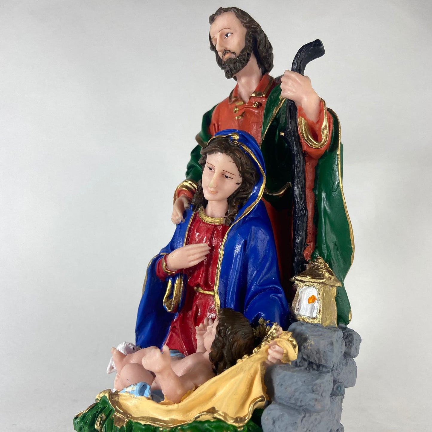 IMAGEM DE RESINA NACIONAL PRESÉPIO ÚNICO CAJADO 25CM (1 UNIDADE)