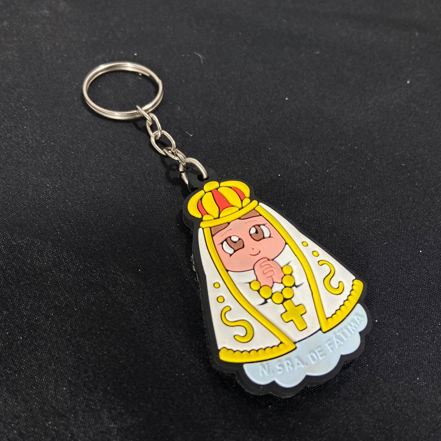CHAVEIRO EMBORRACHADO NOSSA SENHORA DE FÁTIMA MOD1 (12 UNIDADES)