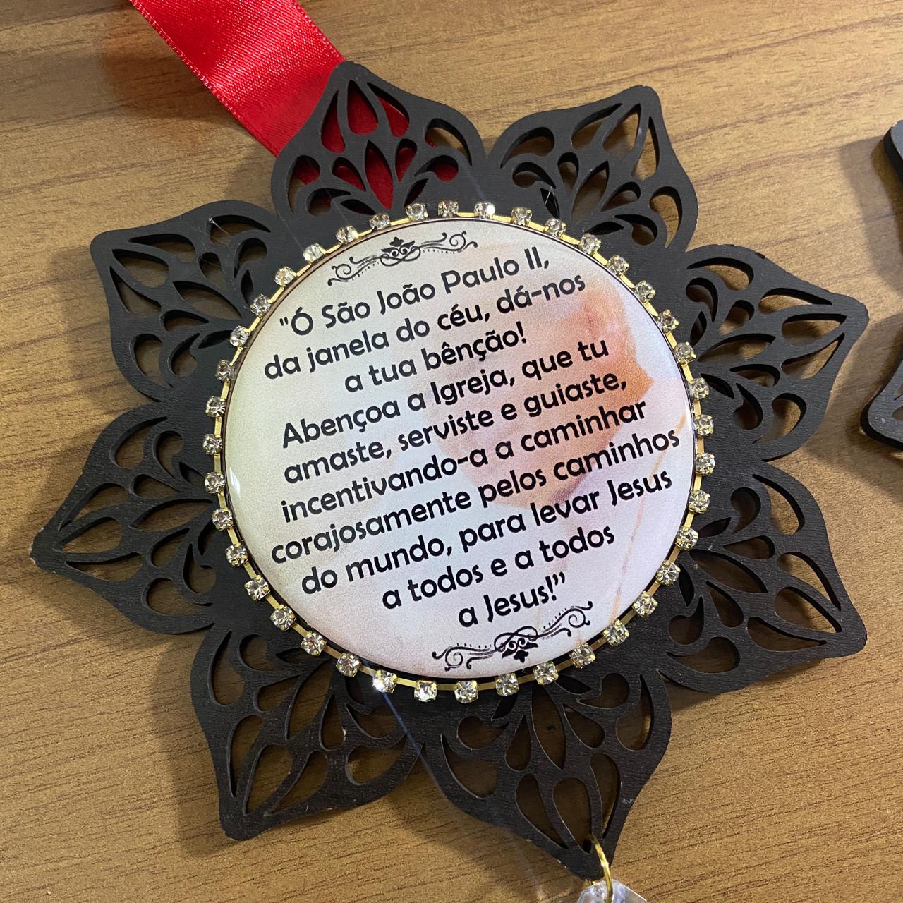 ESCAPULÁRIO DE PORTA ESTRELA TABACO PAPA JOÃO PAULO II (1 UNIDADE)