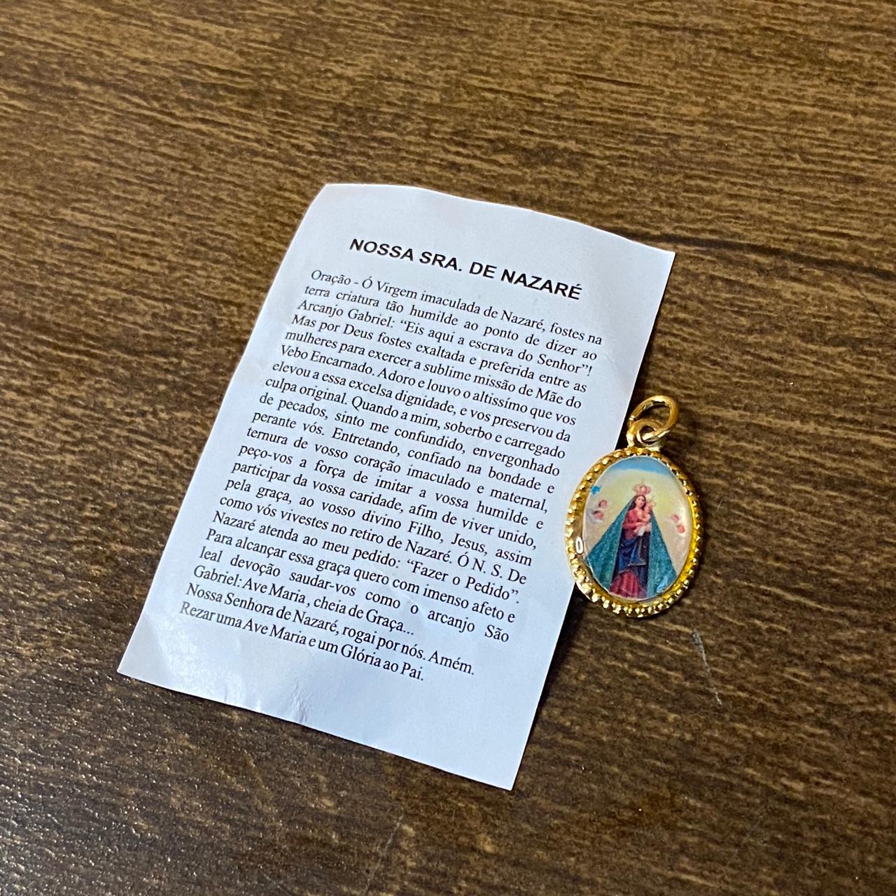 MEDALHA ALUMINIO NOSSA SENHORA DE NAZARÉ (36 UNIDADES)