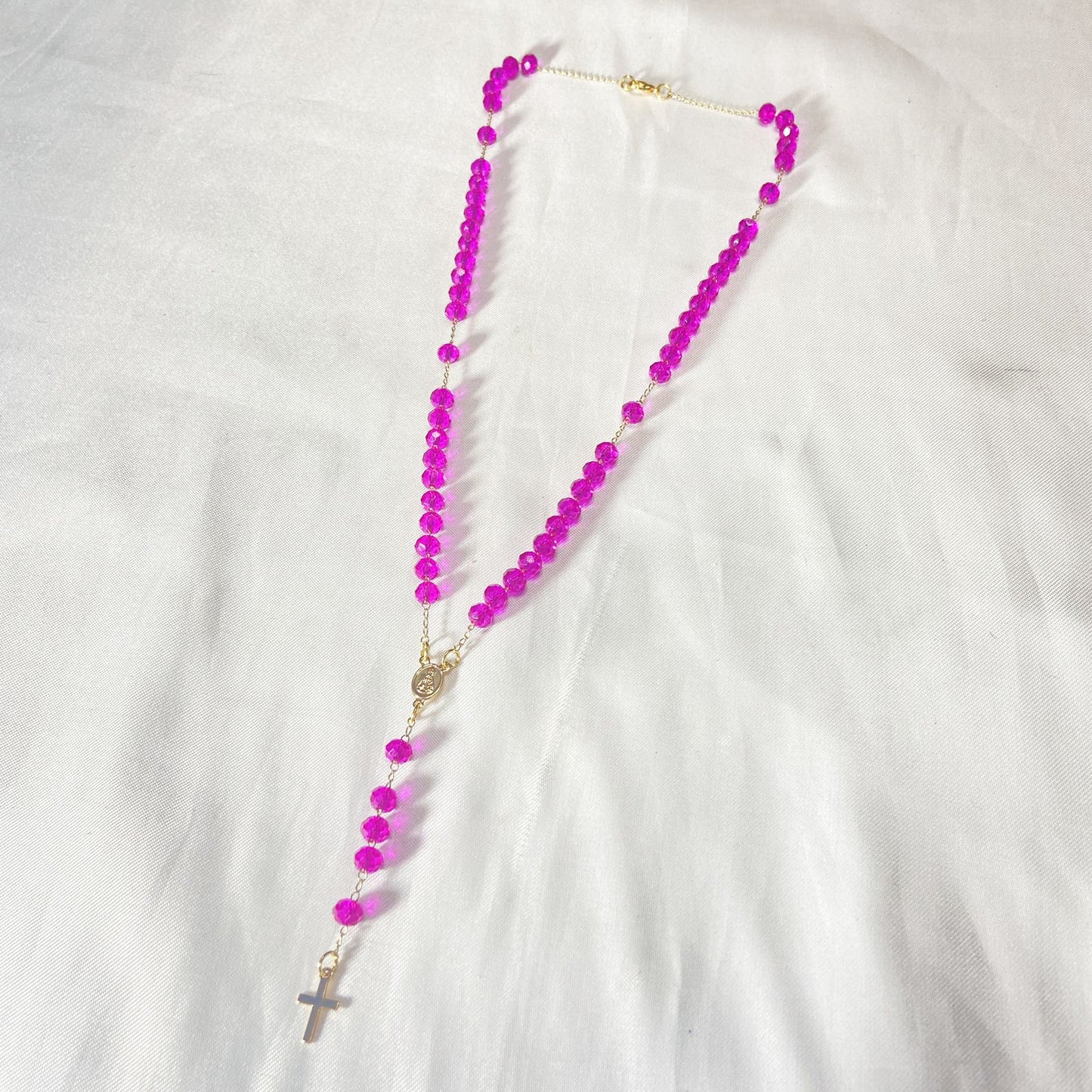 TERÇO CRISTAL ROSA PINK 6MM (1 UNIDADE)