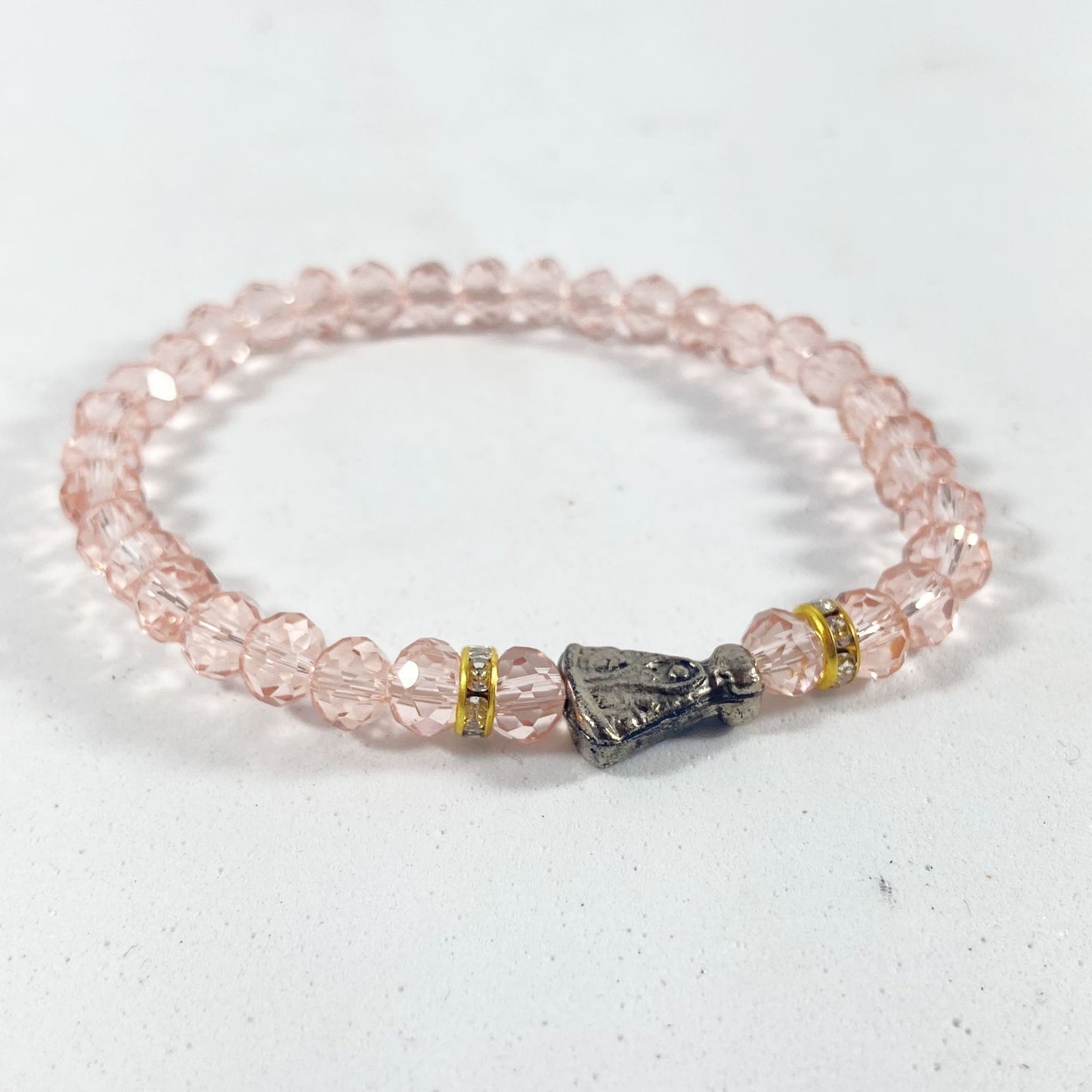 PULSEIRA CRISTAL NOSSA SENHORA APARECIDA ROSA (6 UNIDADES)