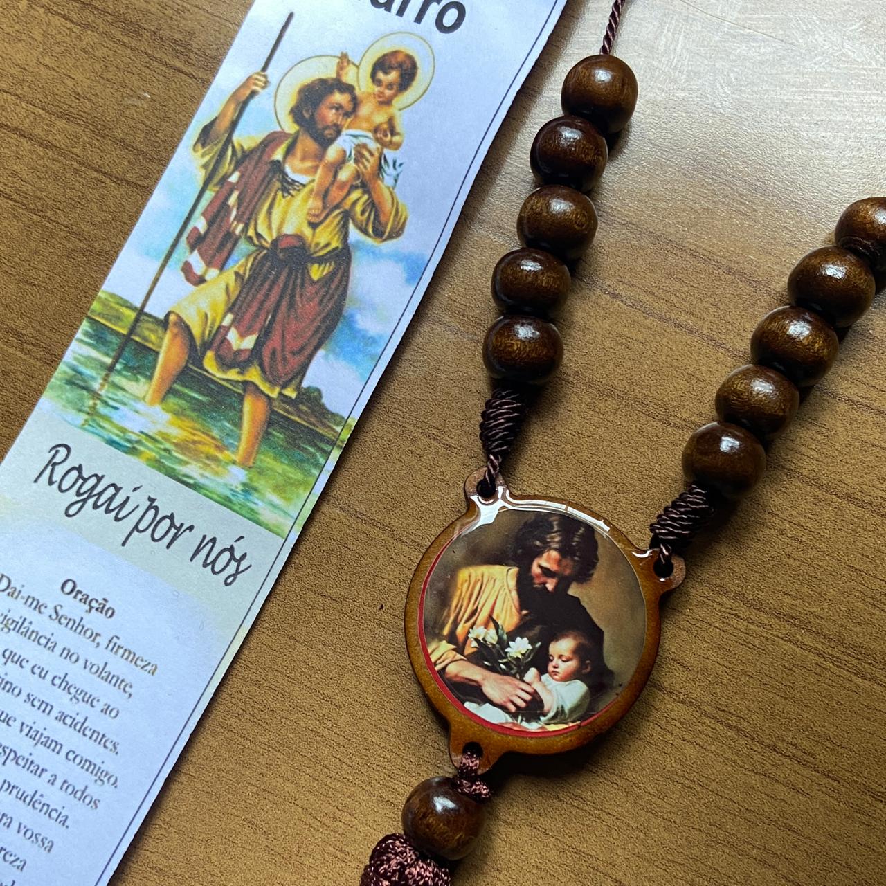 DEZENA PARA CARRO MADEIRA SÃO JOSÉ 10 MM (3 UNIDADES)