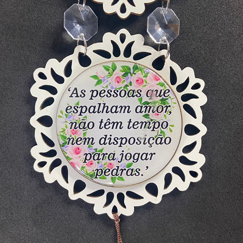 ADORNO TRIPLO REDONDO BRANCO SANTA DULCE DOS POBRES (1 UNIDADE)