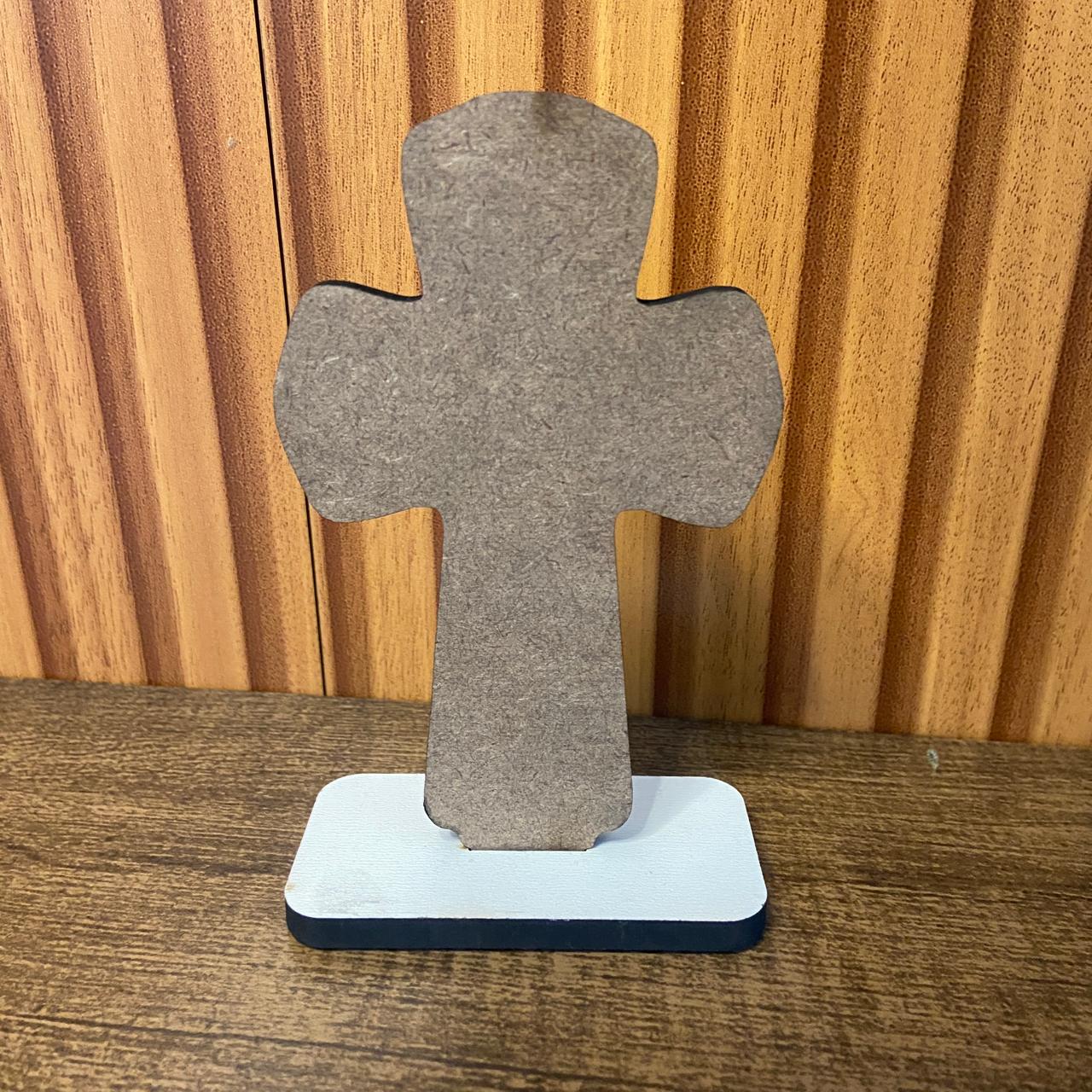 IMAGEM DE MESA MDF CRUZ RESINADA SÃO SEBASTIÃO (1 UNIDADE)