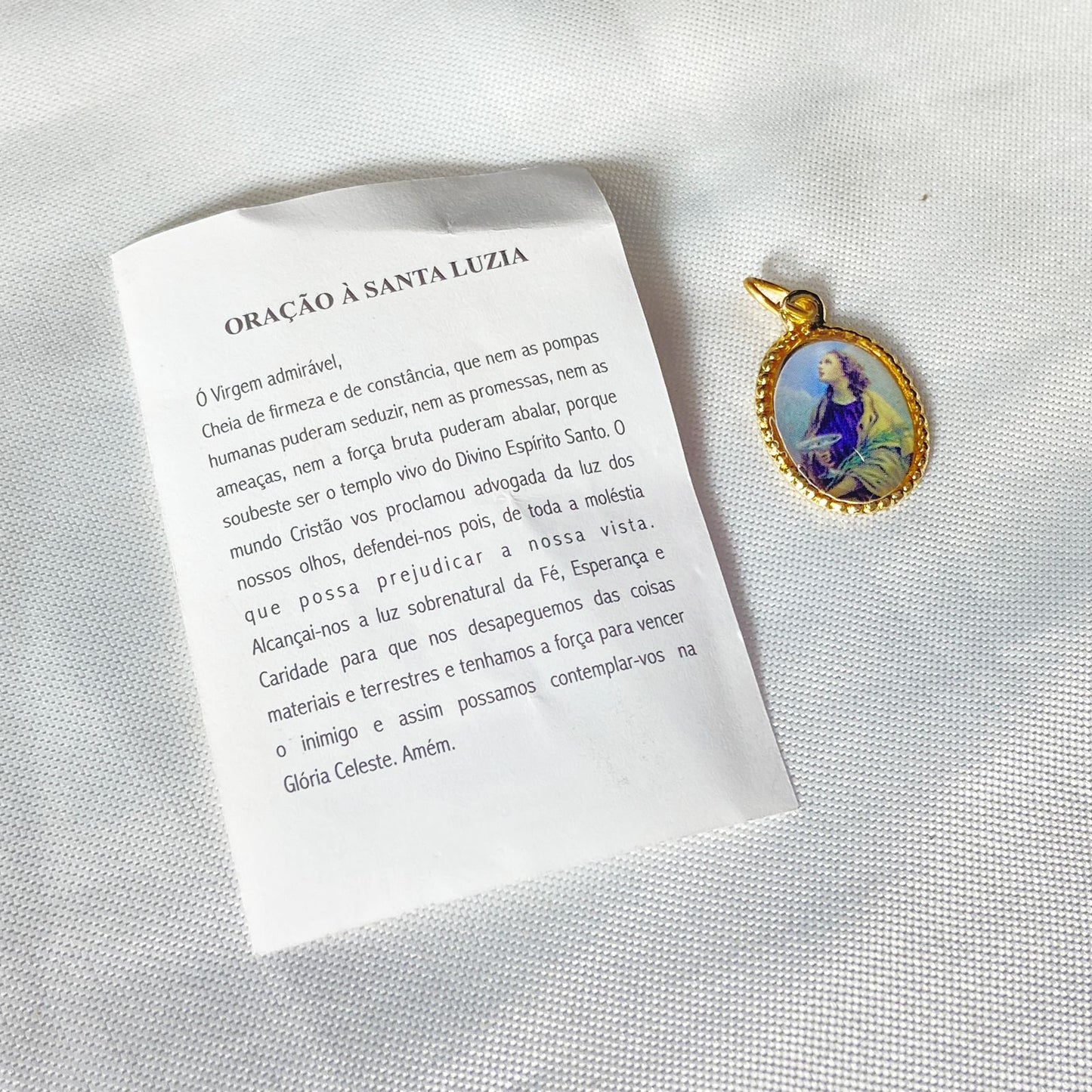 MEDALHA ALUMINIO SANTA LUZIA (36 UNIDADES)