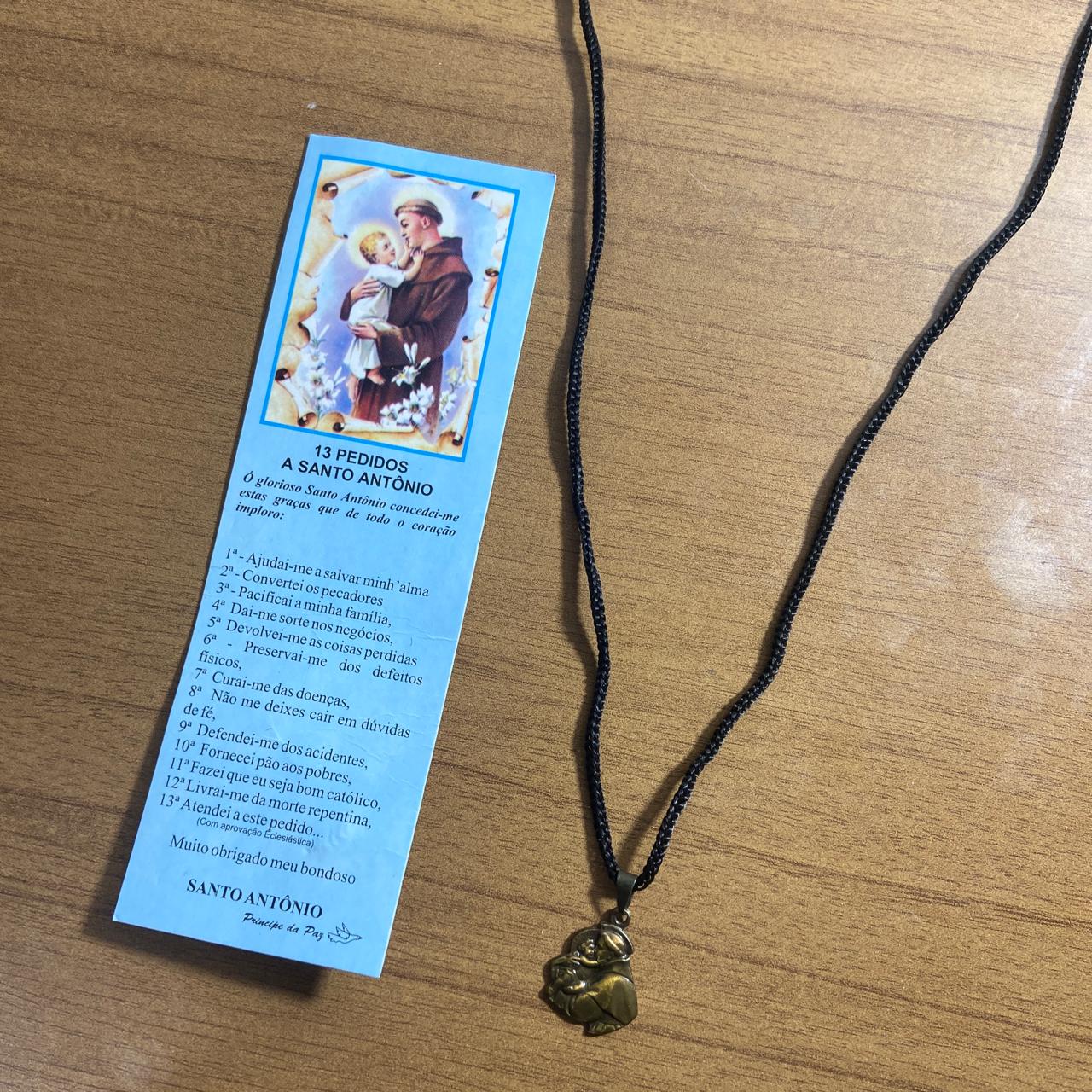 CORDÃO COM MEDALHA OURO VELHO DE SANTO ANTÔNIO (1 UNIDADES)