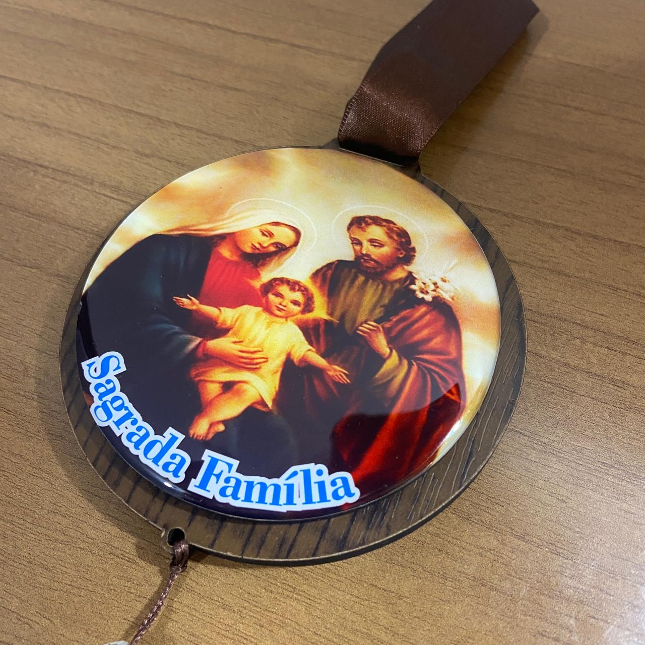 ADORNO ÚNICO REDONDO SAGRADA FAMÍLIA (1 UNIDADE)