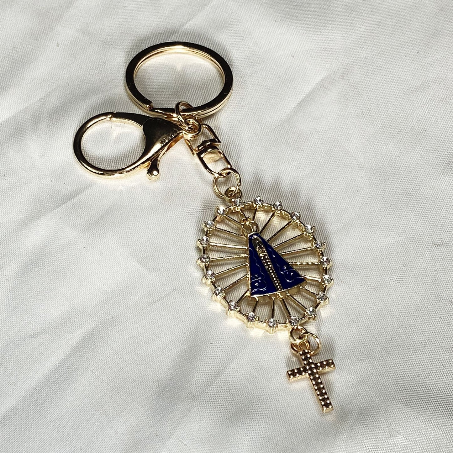 CHAVEIRO DOURADO RAIADO NOSSA SENHORA APARECIDA (6 UNIDADES)