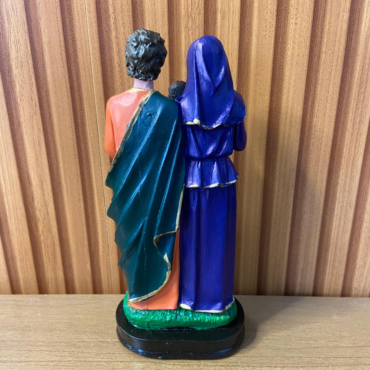 IMAGEM DE RESINA NACIONAL SAGRADA FAMÍLIA 20CM (1 UNIDADE)