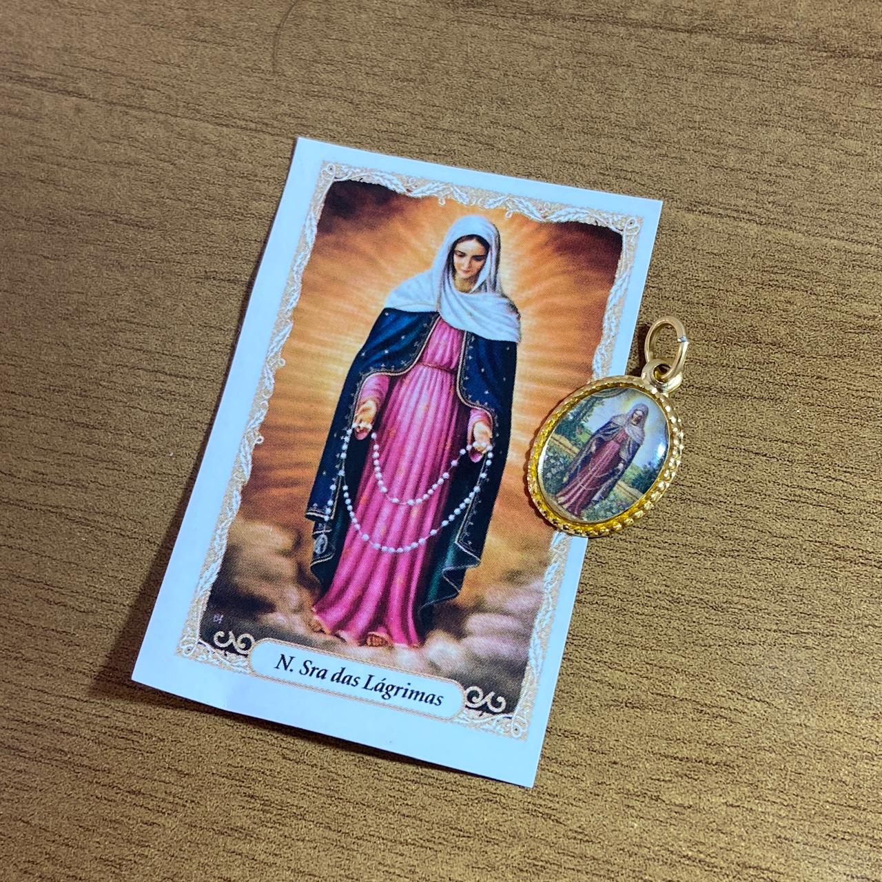 MEDALHA ALUMINIO NOSSA SENHORA DAS LAGRIMAS (36 UNIDADES)