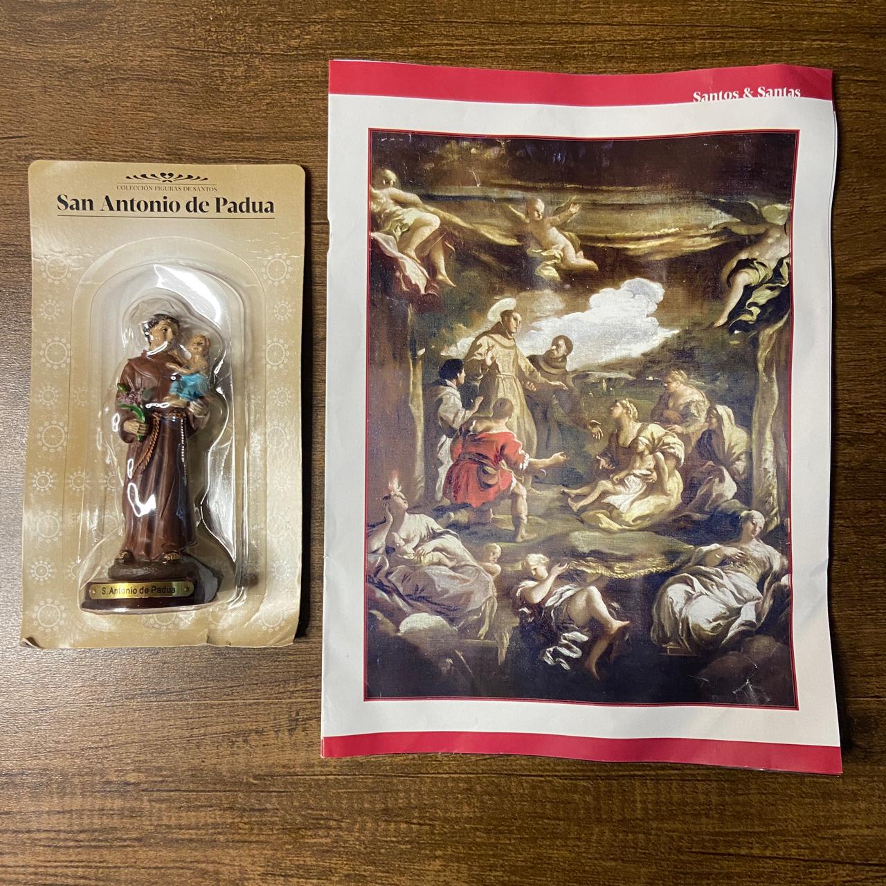 IMAGEM DE RESINA IMPORTADA SANTO ANTÔNIO 11,5CM + REVISTA (1 UNIDADE)