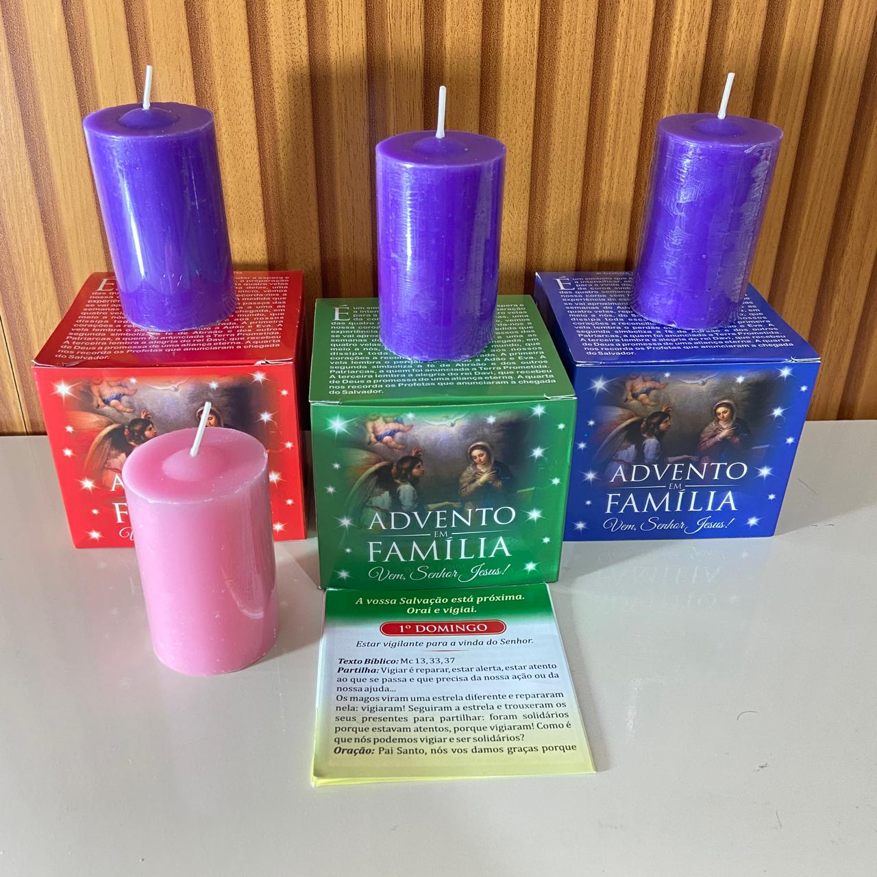 KIT VELA ADVENTO EM FAMÍLIA MOD2 (1 UNIDADE)