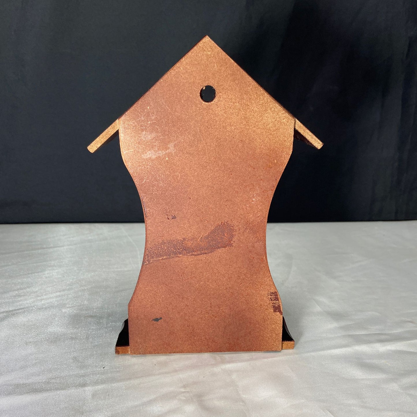 ORATÓRIO DE PAREDE TABACO + IMAGEM DE PLÁSTICO NOSSA SENHORA APARECIDA AZUL 20CM (1 UNIDADE)