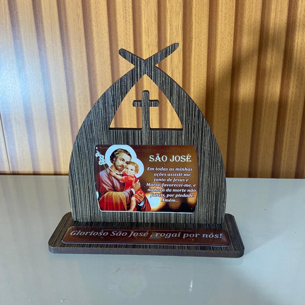 CAPELA MDF TABACO RESINADA SAÕ JOSÉ 15CM (1 UNIDADE)