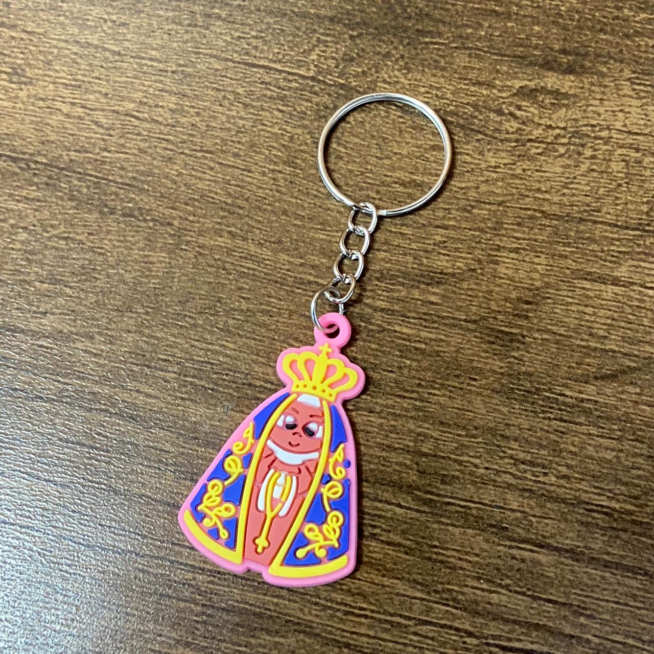 CHAVEIRO EMBORRACHADO NOSSA SENHORA APARECIDA ROSA (12 UNIDADES)