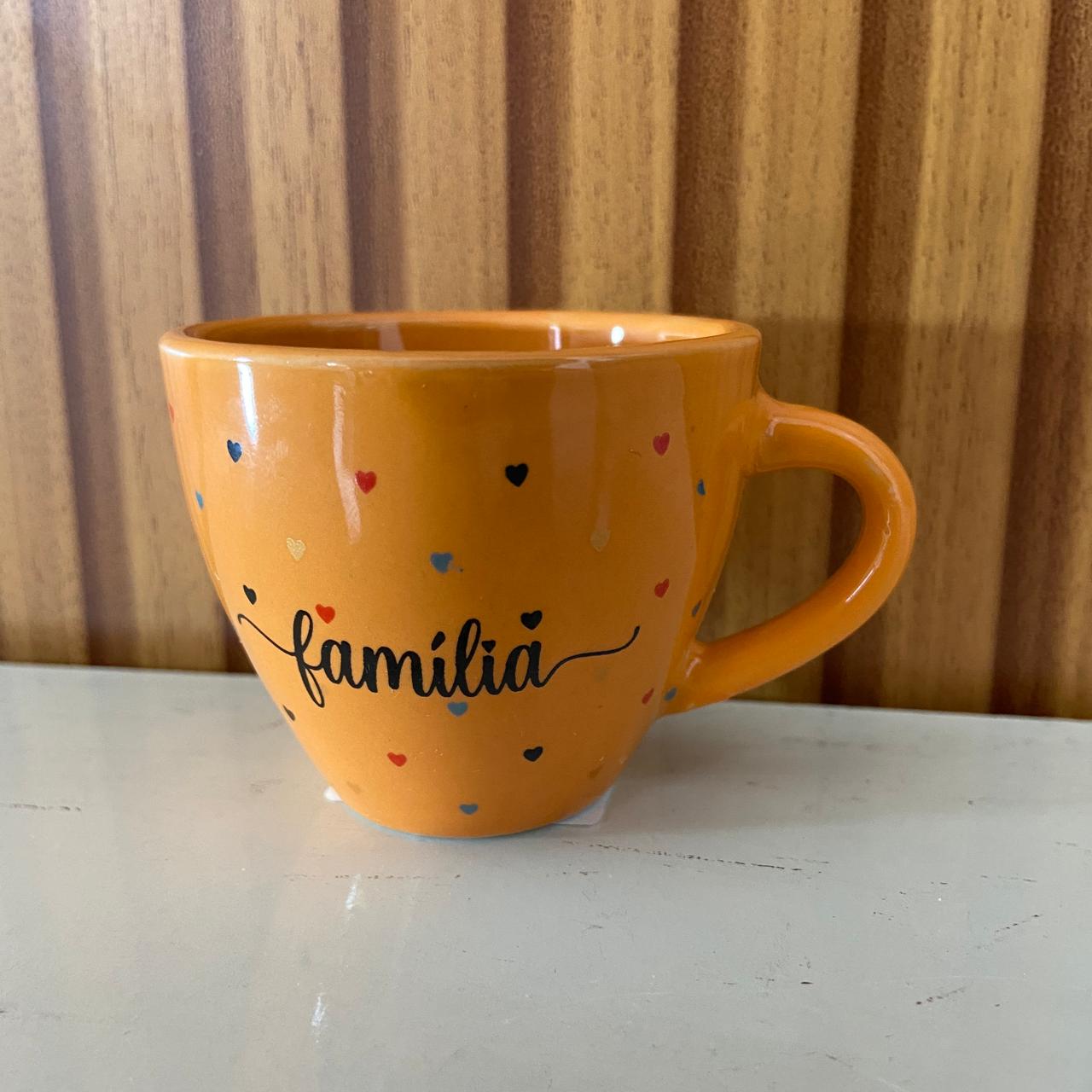 XÍCARA COQUINHO LARANJA FAMÍLIA (1 UNIDADE)