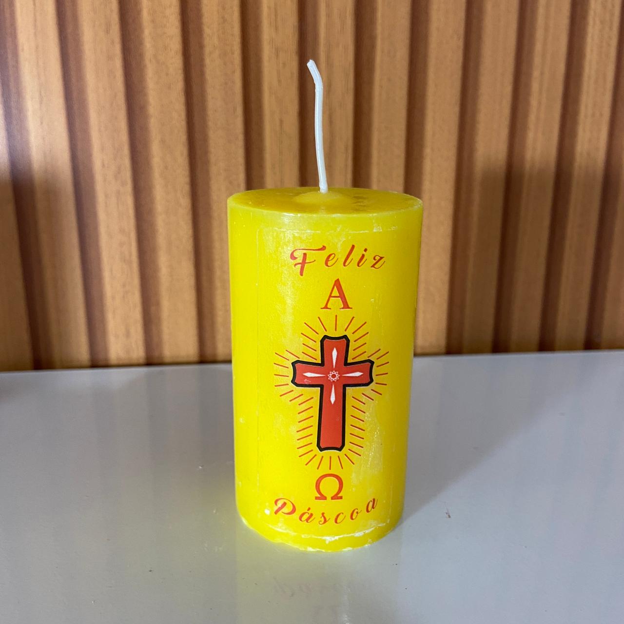 CÍRIO PASCAL AMARELO 09CM (1 UNIDADE)