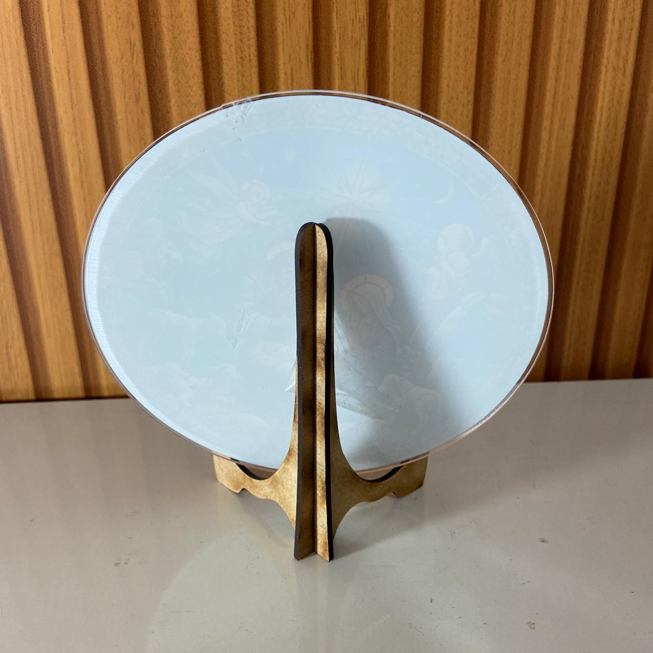 ADORNO DE MESA ACRÍLICO RESINADO PRESÉPIO MOD3 15CM (1 UNIDADE)