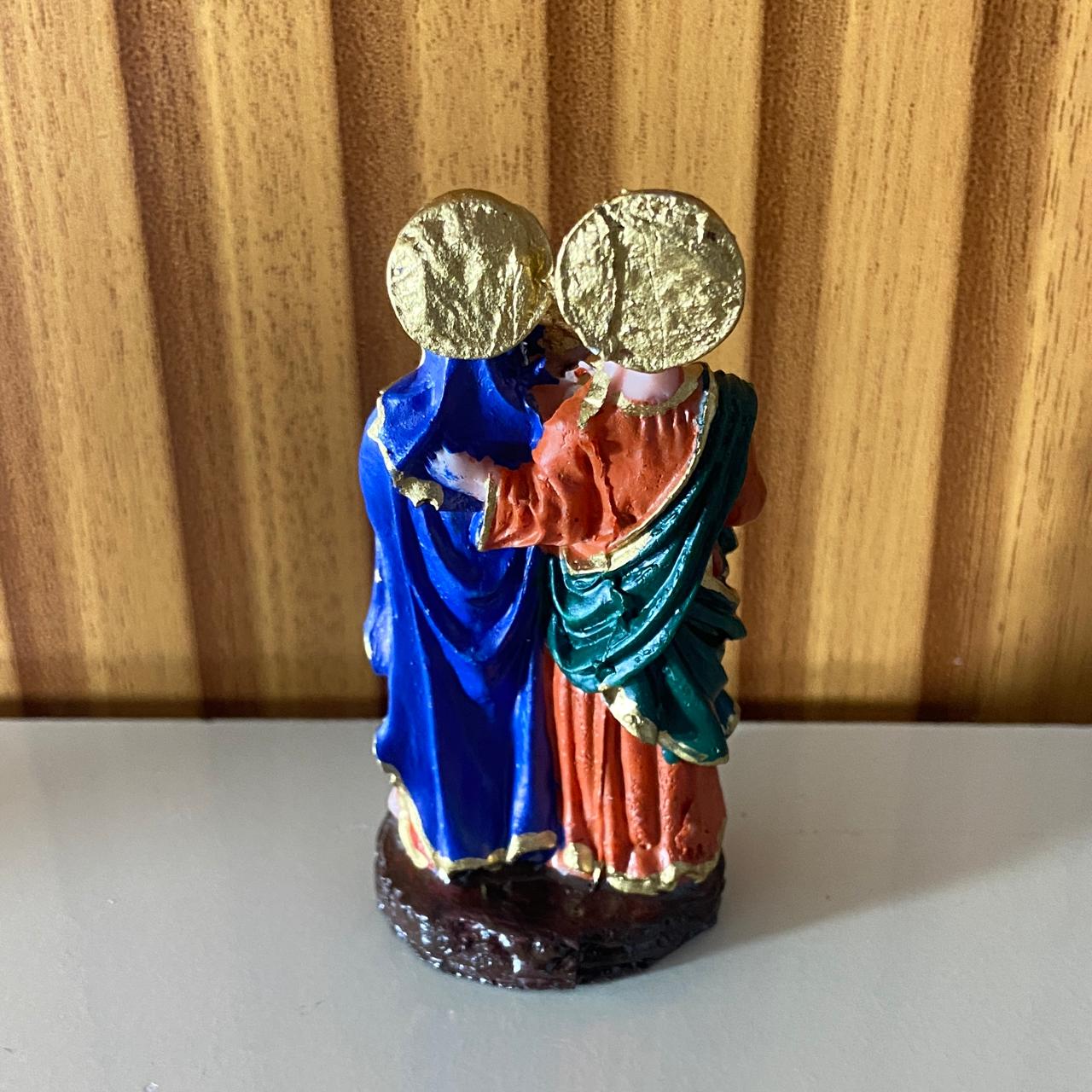 IMAGEM DE RESINA NACIONAL SAGRADA FAMÍLIA 07CM (3 UNIDADES)