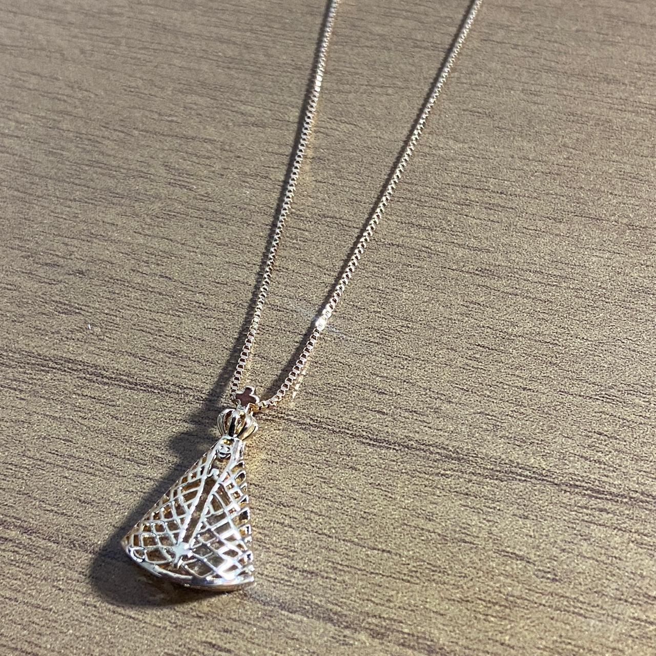 COLAR DOURADO NOSSA SENHORA APARECIDA (1 UNIDADE)