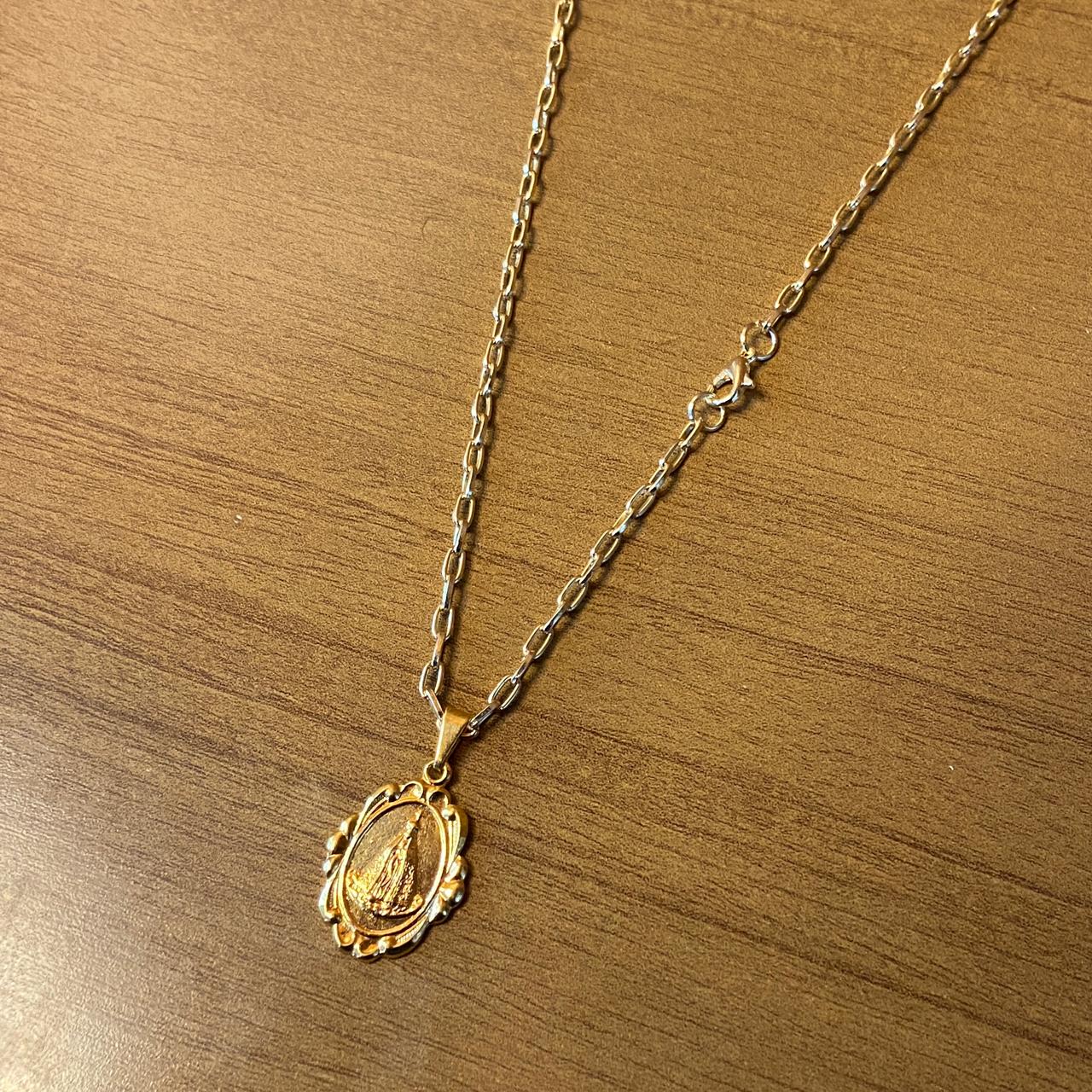 CORRENTE DOURADA NOSSA SENHORA APARECIDA MOD5 (1 UNIDADE)