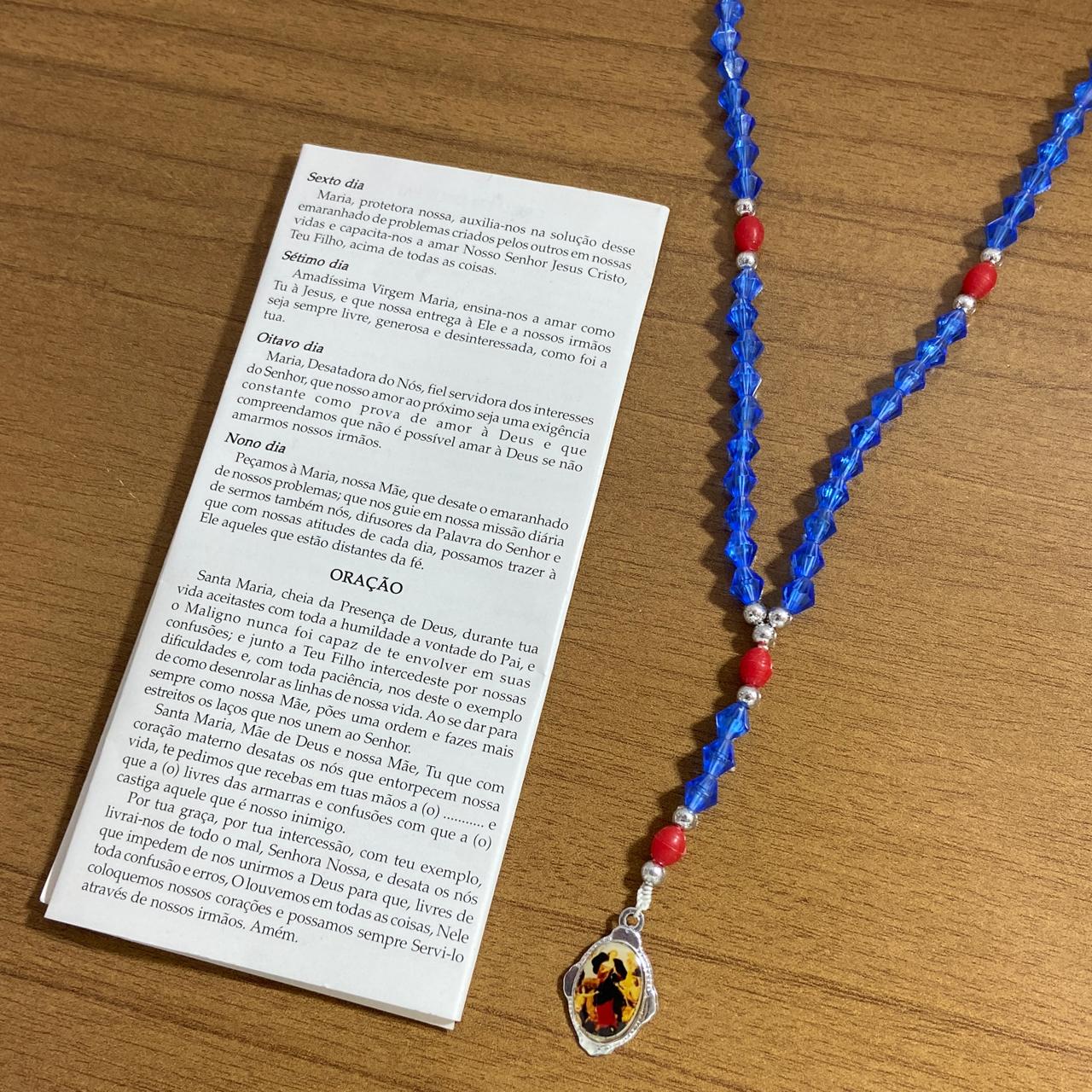 TERÇO ACRÍLICO NOSSA SENHORA DESATADORA DOS NÓS 06MM (1 UNIDADE)