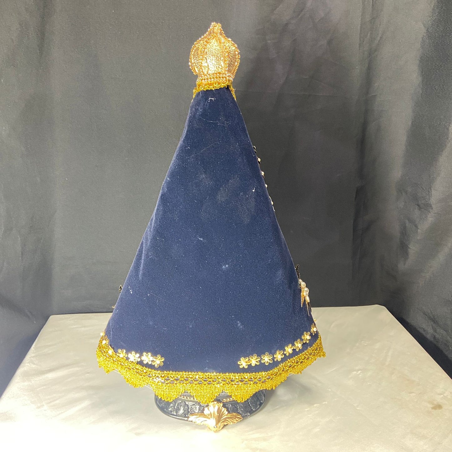 IMAGEM DE GESSO NOSSA SENHORA APARECIDA COM MANTO 45CM (1 UNIDADE)