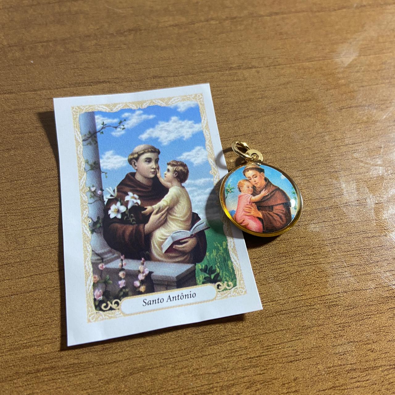 MEDALHA DUPLA FACE SANTO ANTÔNIO (12 UNIDADES)